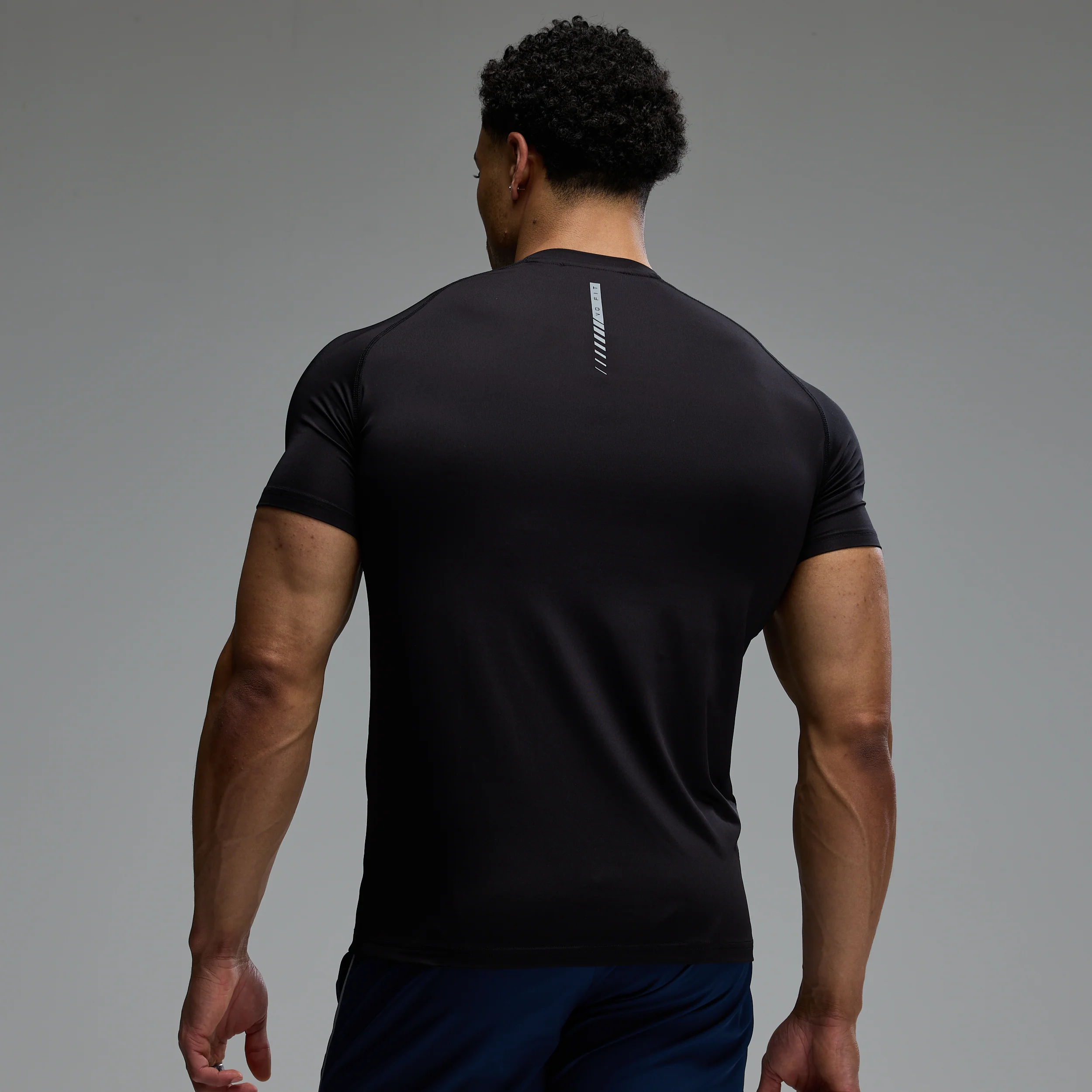ACADEMY BLACK SLIM FIT PERFORMANCE T SHIRT - Image 2