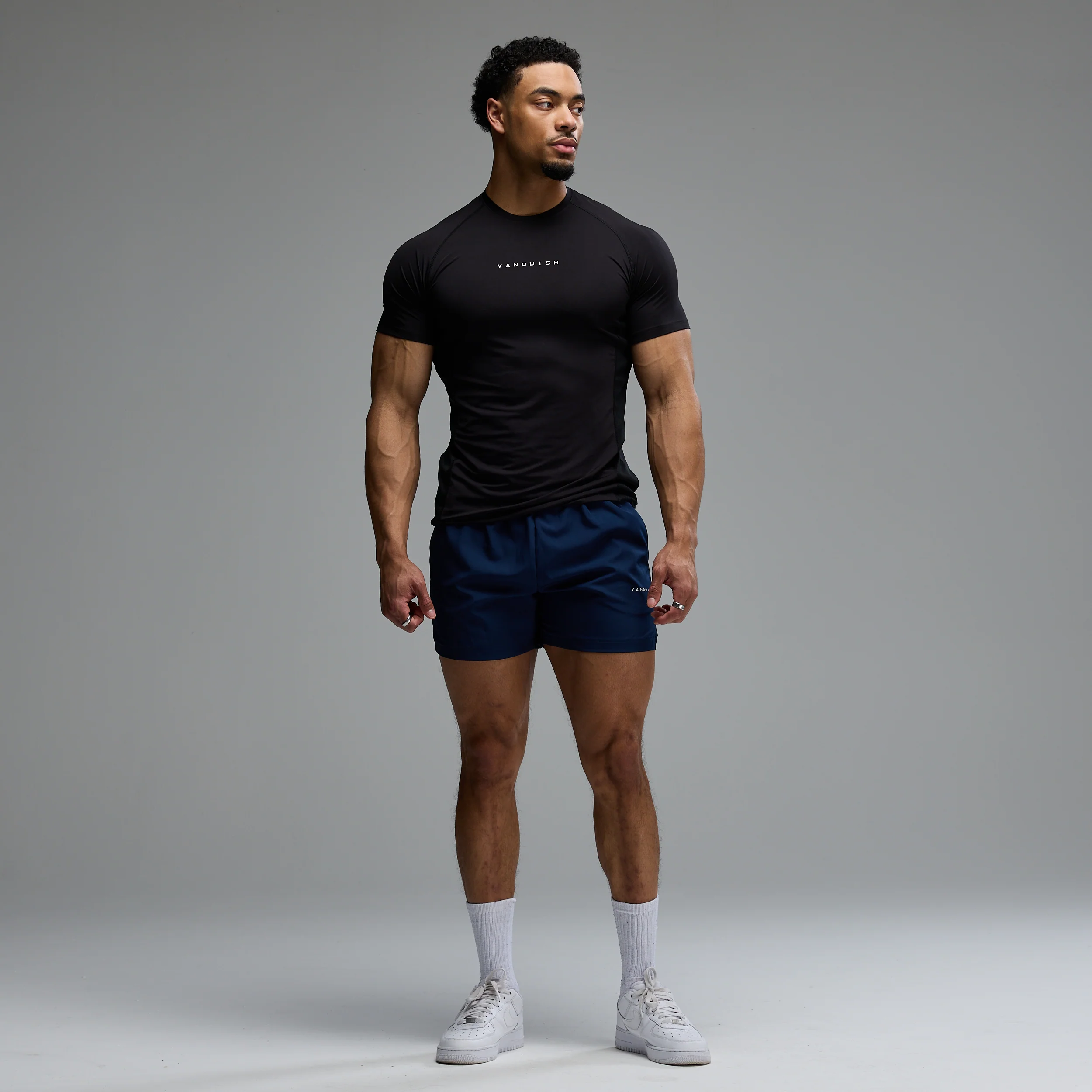 ACADEMY BLACK SLIM FIT PERFORMANCE T SHIRT - Image 5