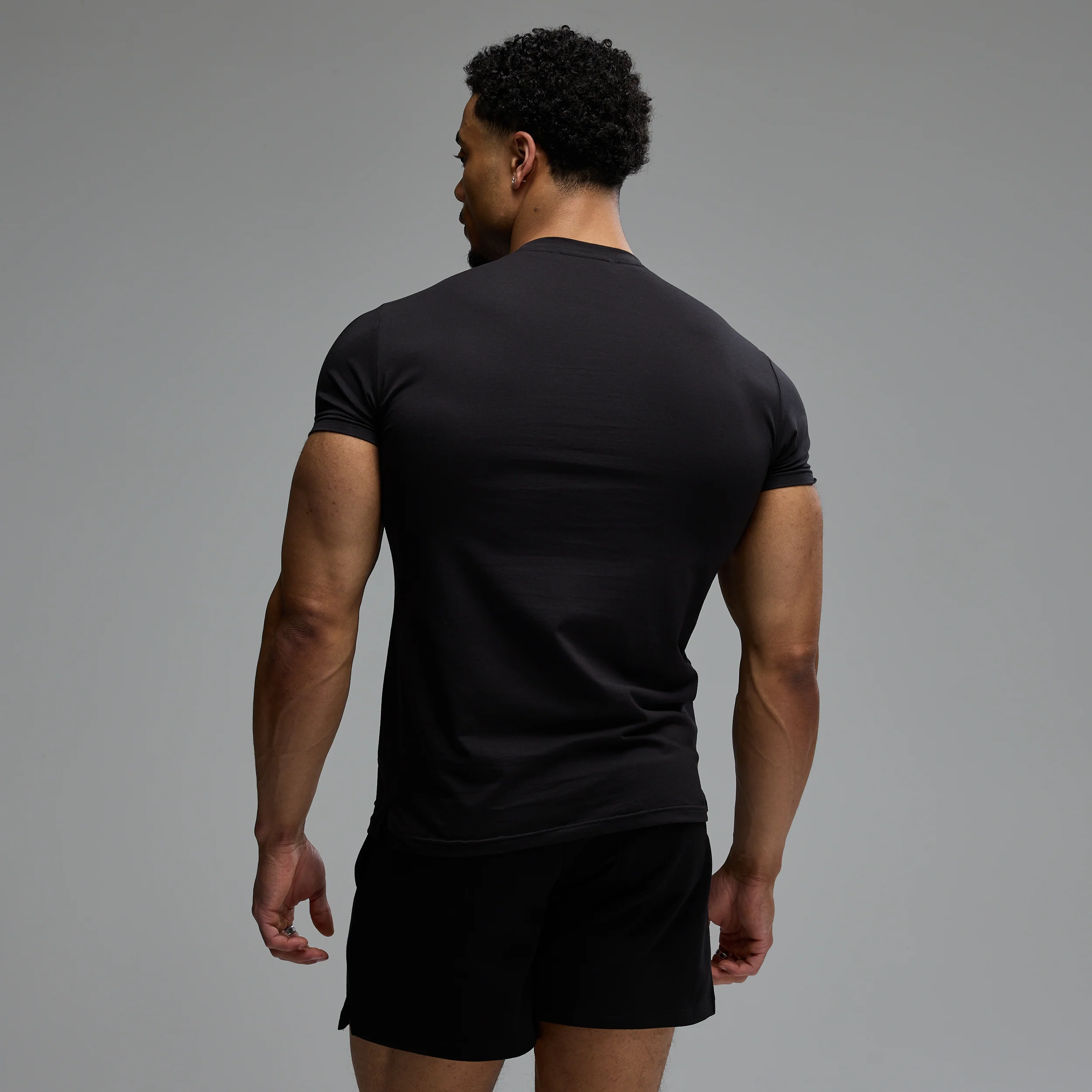 ACADEMY OUTLINE BLACK SLIM FIT T SHIRT - Image 2