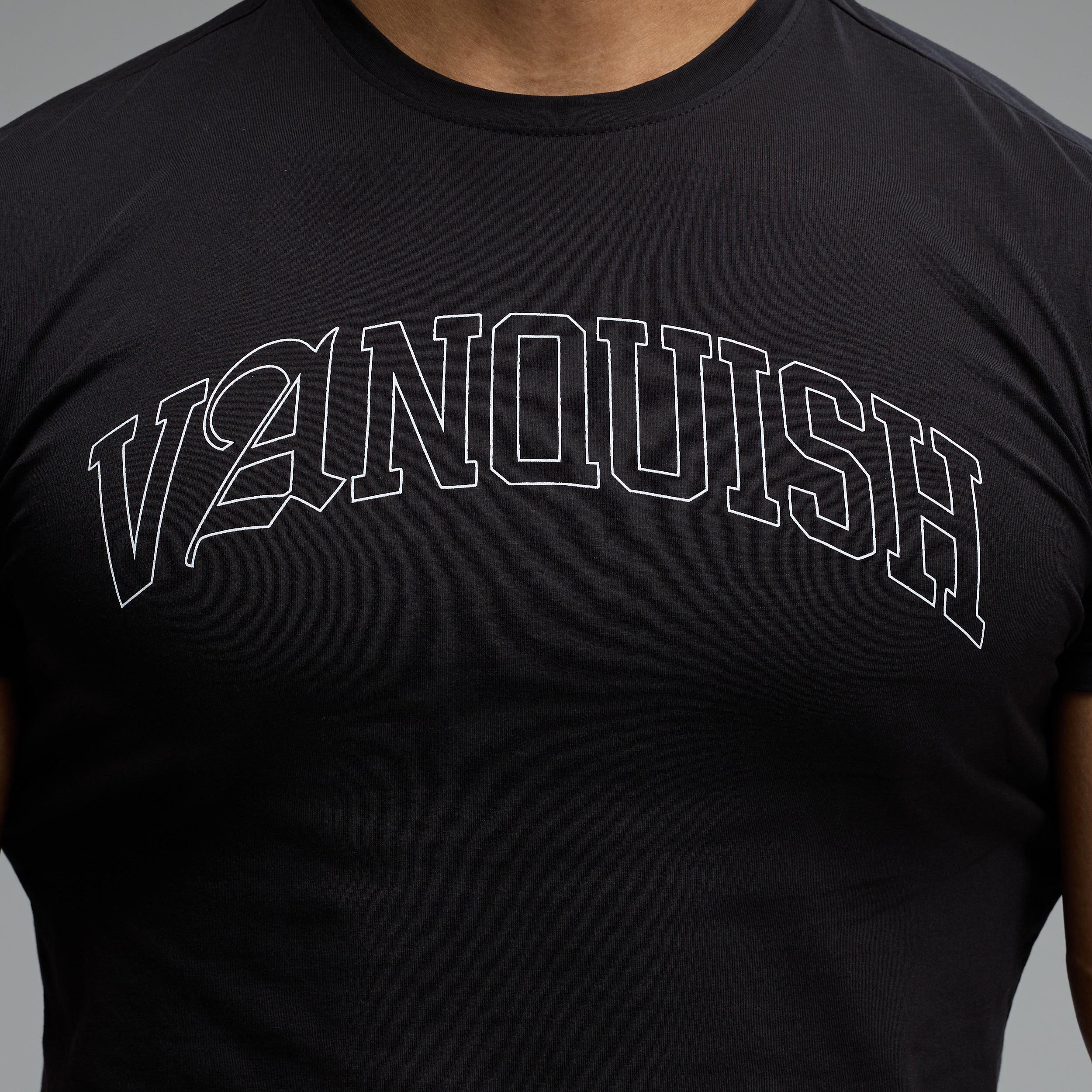 ACADEMY OUTLINE BLACK SLIM FIT T SHIRT - Image 3