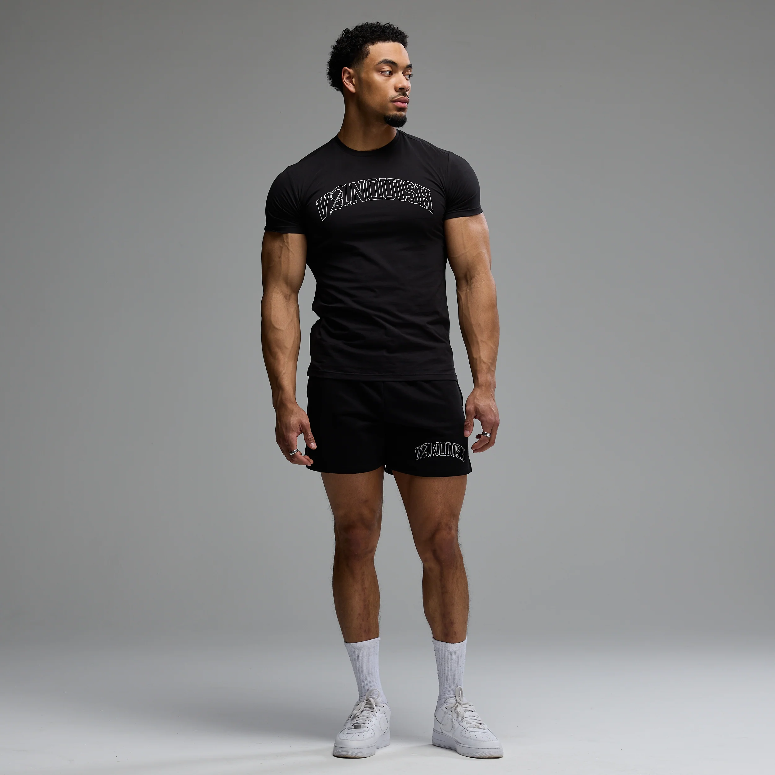 ACADEMY OUTLINE BLACK SLIM FIT T SHIRT - Image 4
