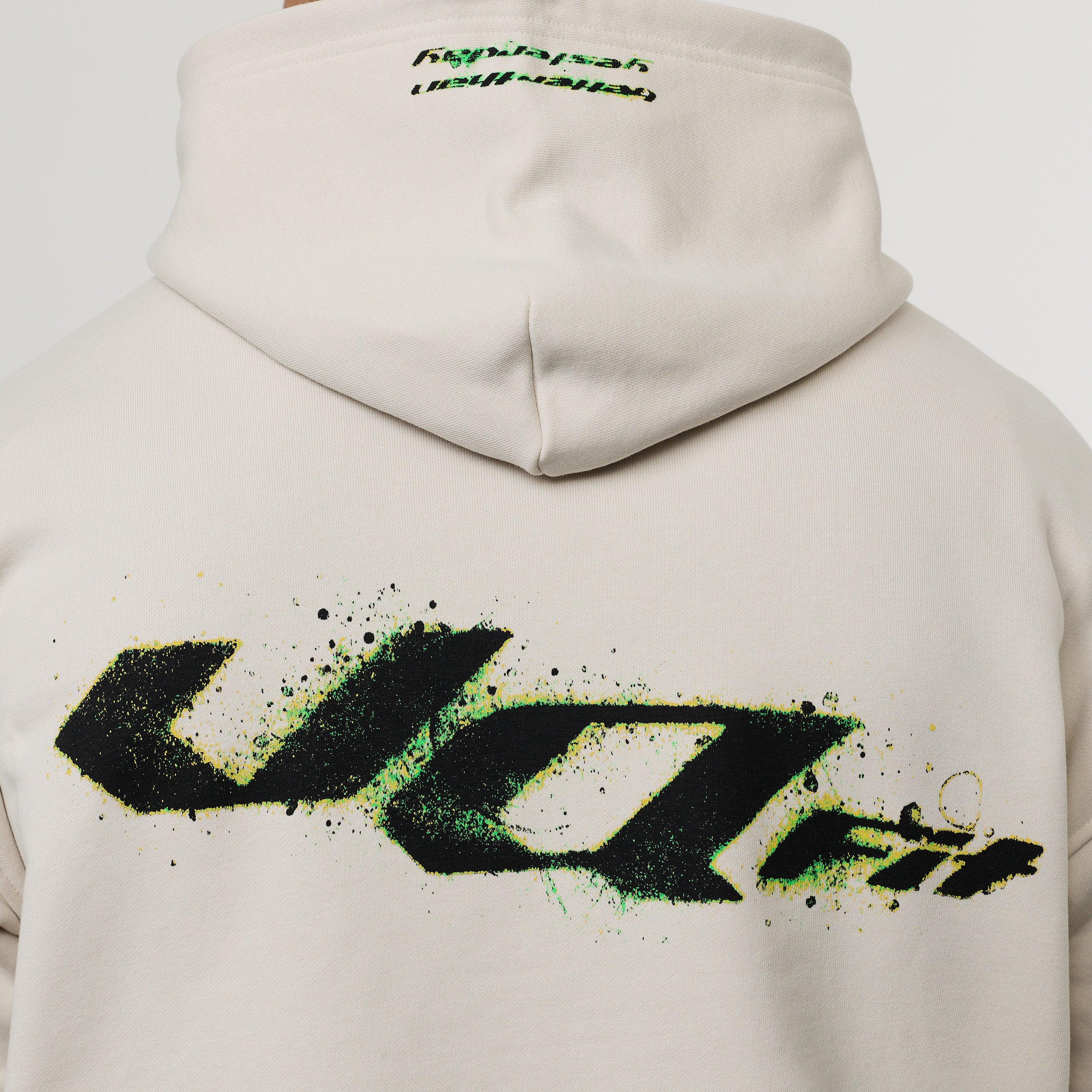 ACID OFF WHITE OVERSIZED HOODIE - Image 3