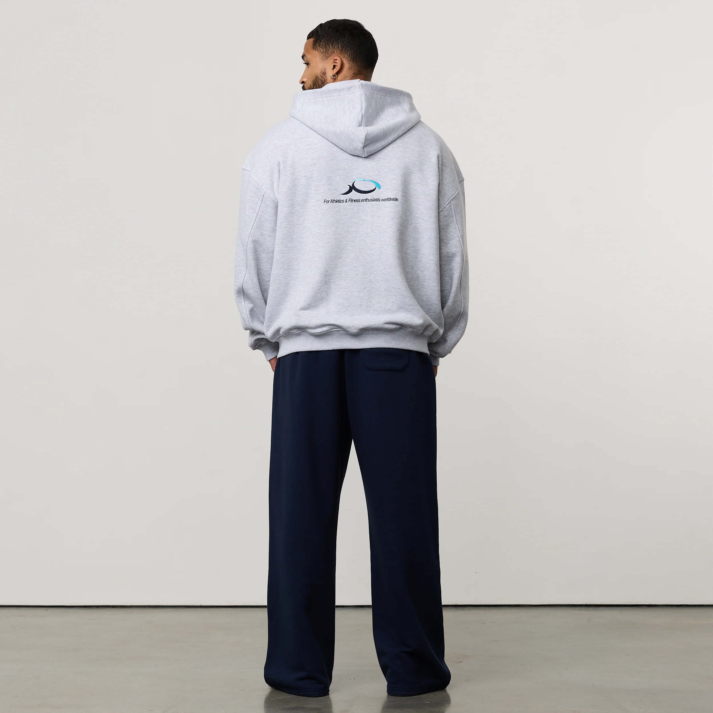 ACONITE GREY OVERSIZED FULL ZIP HOODIE - Image 6