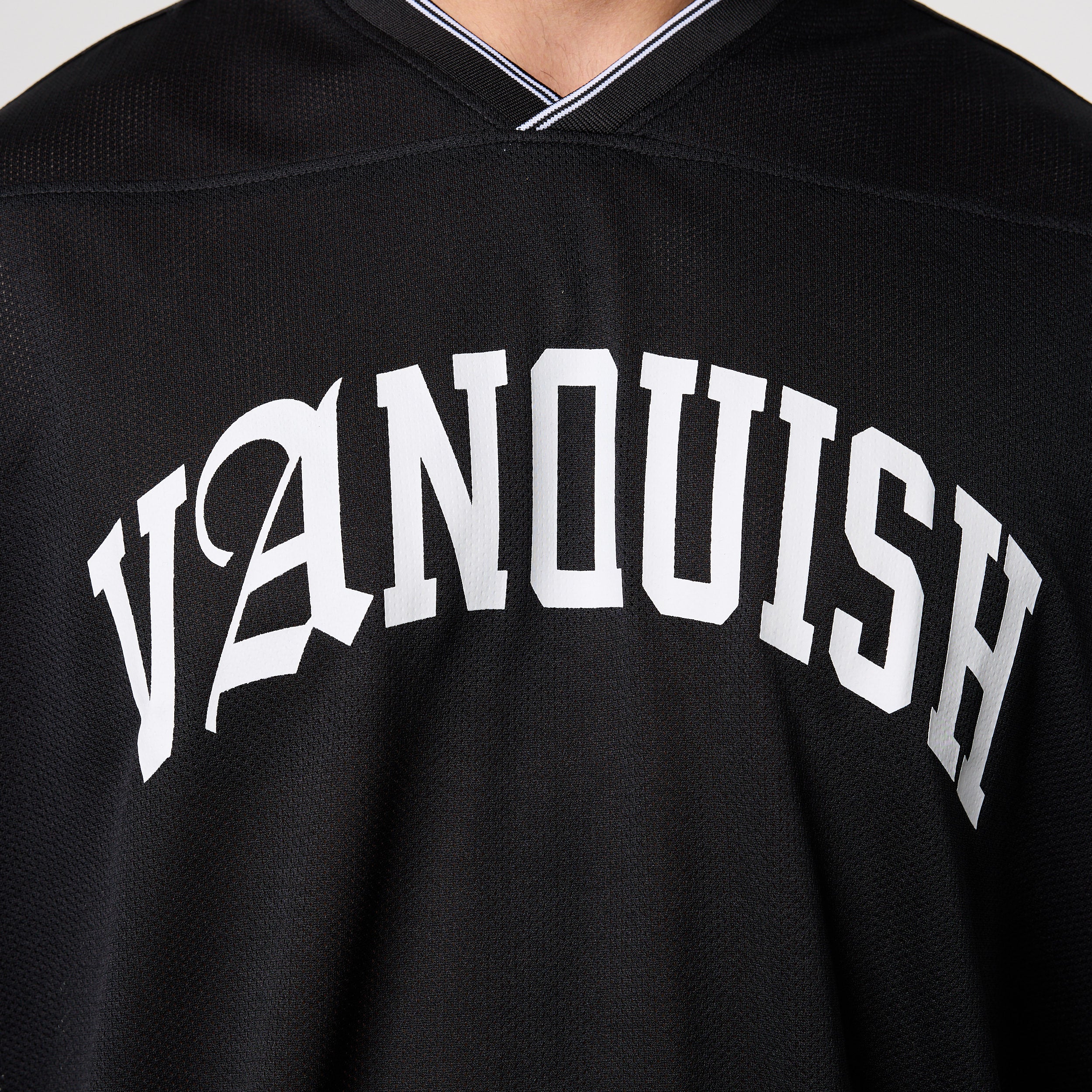 Varsity Black Oversized Boxy Football Jersey - Image 3