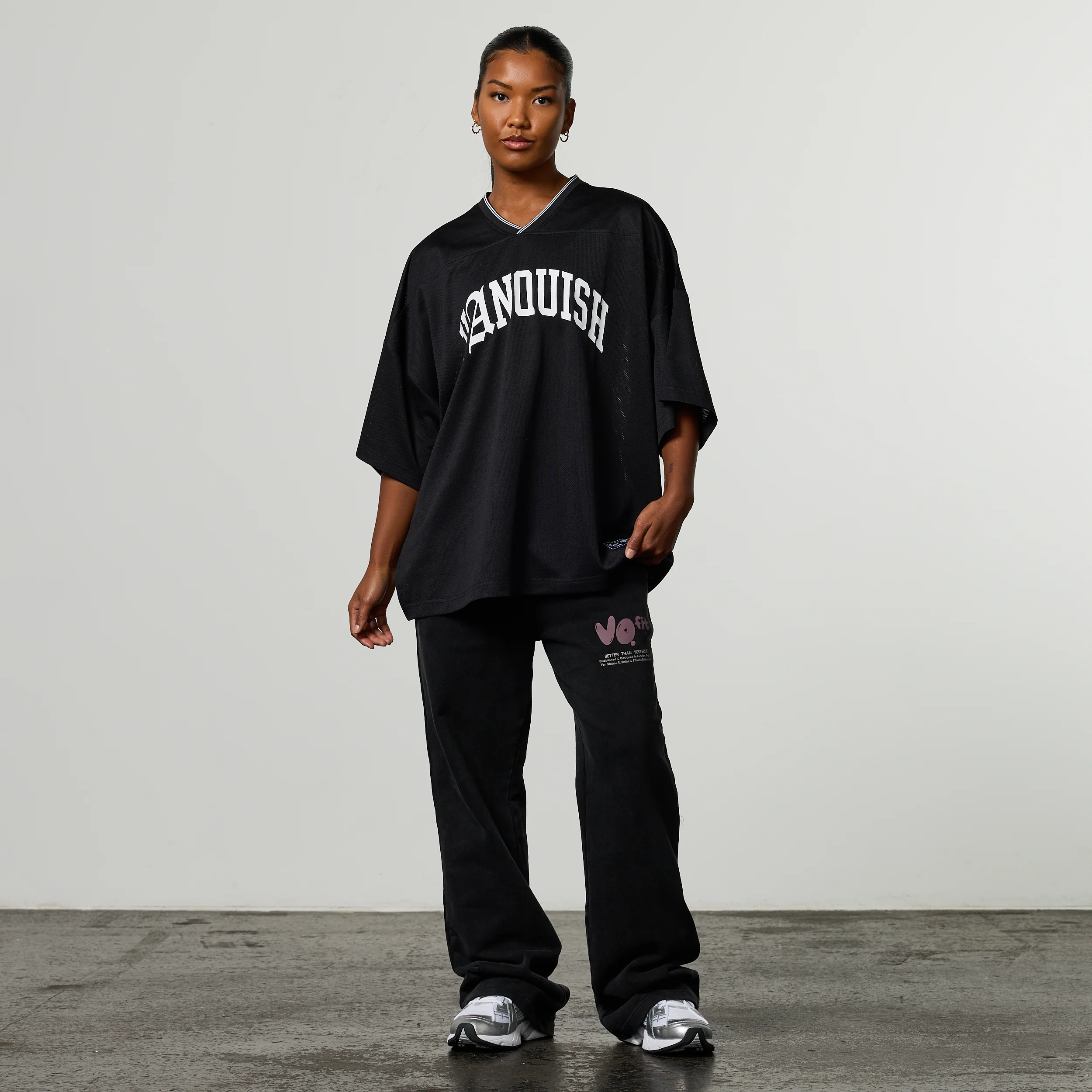 Varsity Black Oversized Boxy Football Jersey - Image 8