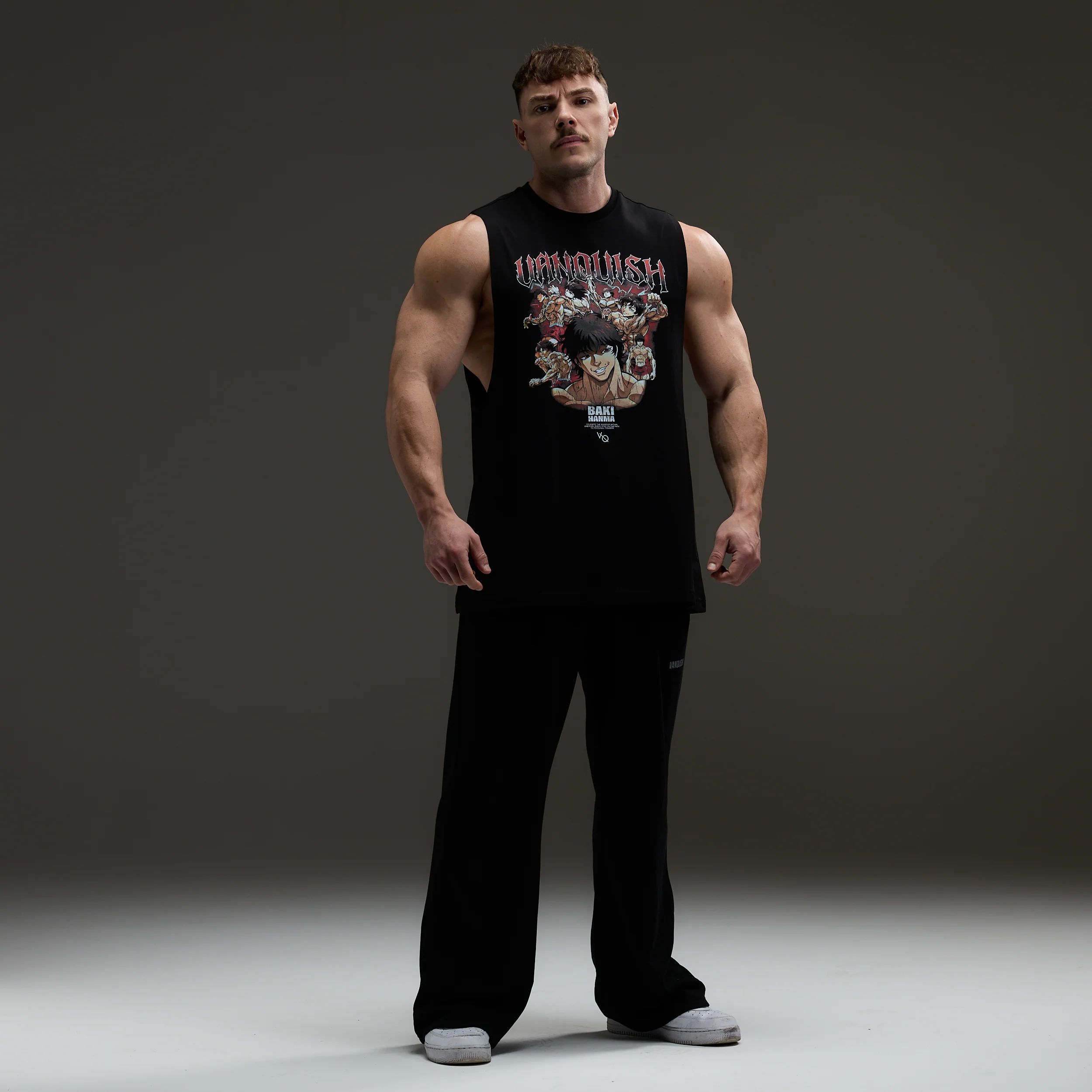 VQ x Baki: Black Baki Sleeveless T Shirt - Image 4