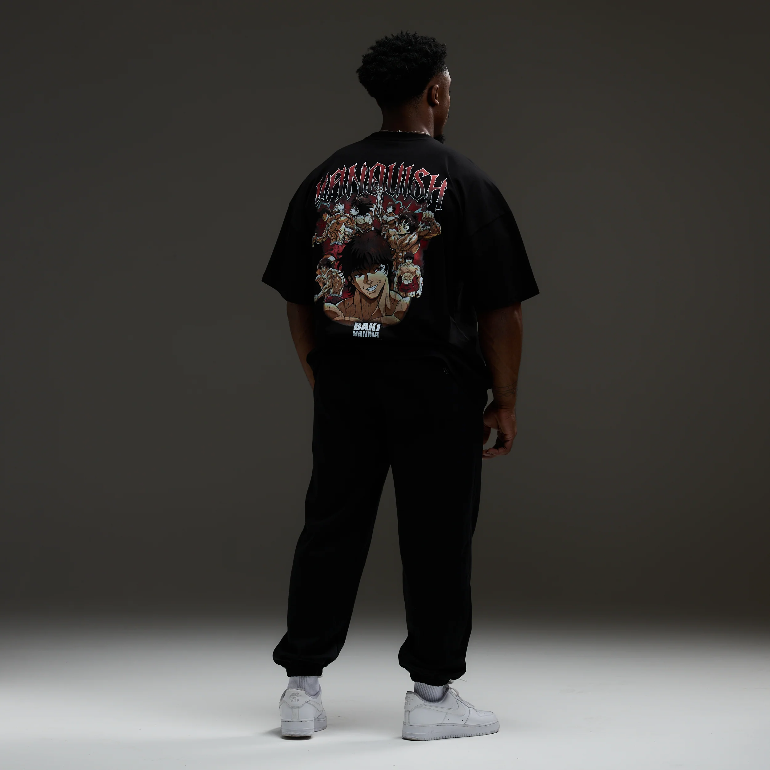 VQ x Baki: Black Baki Boxy Oversized T Shirt - Image 6