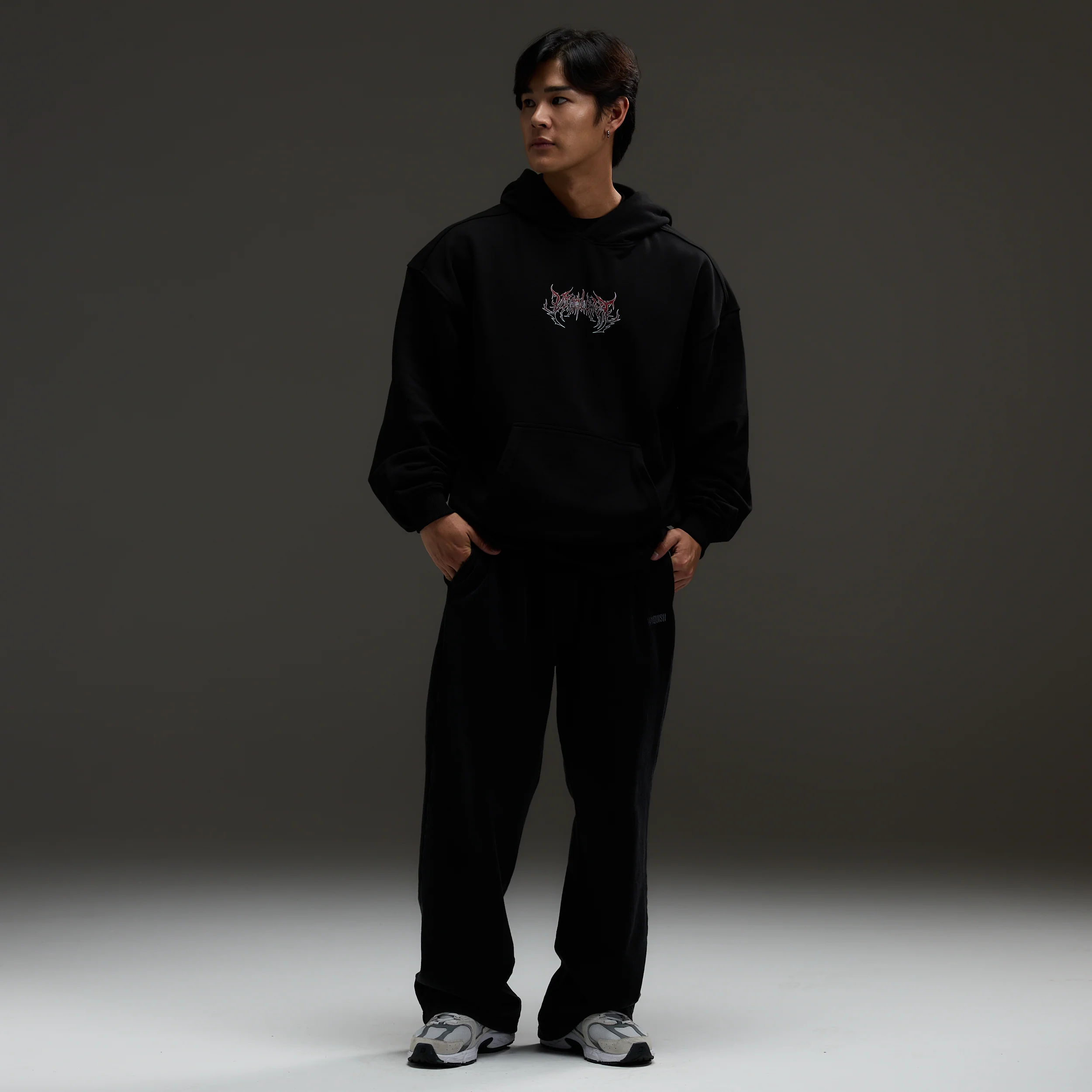 VQ x Baki: Black Boxy Oversized Hoodie - Image 3
