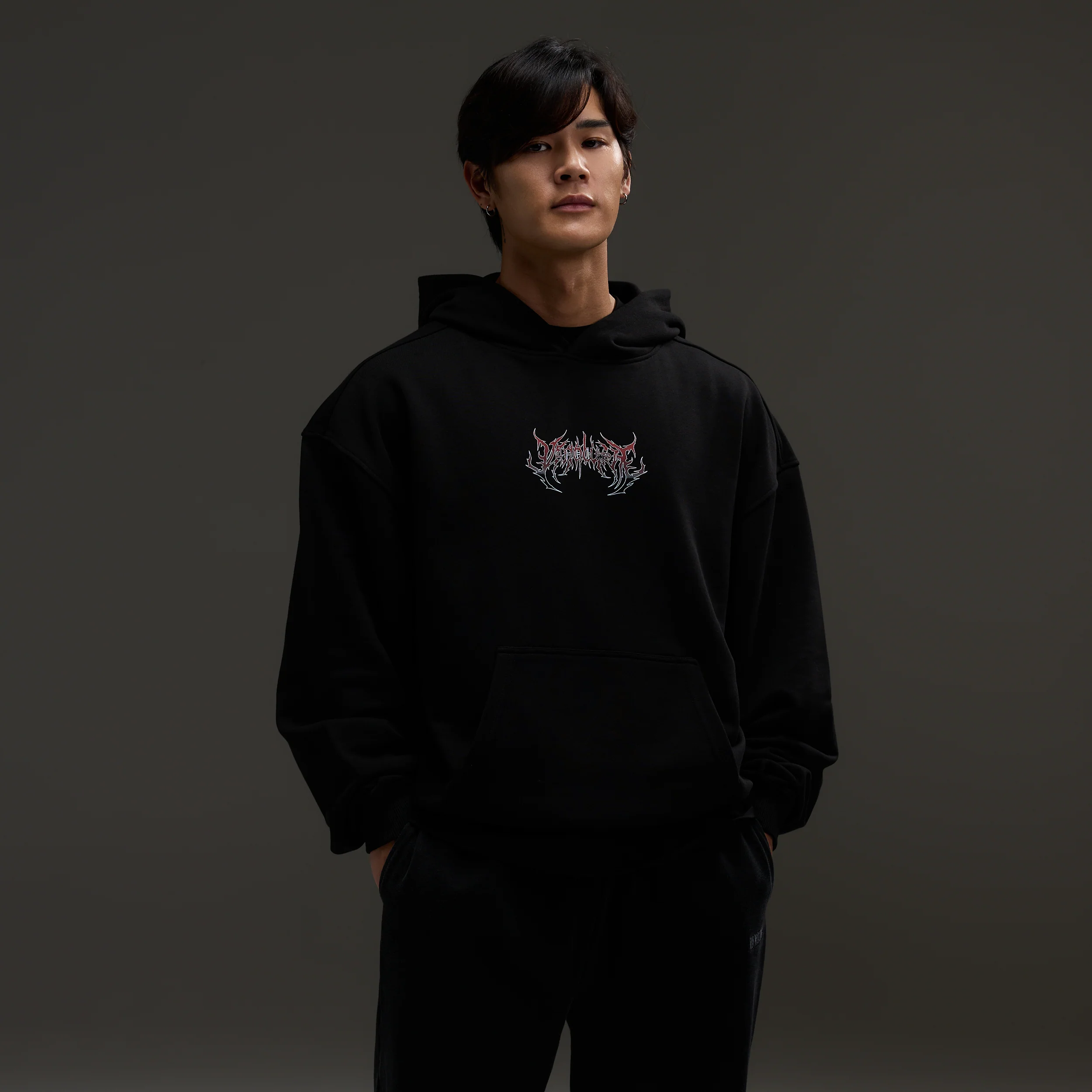VQ x Baki: Black Boxy Oversized Hoodie - Image 4