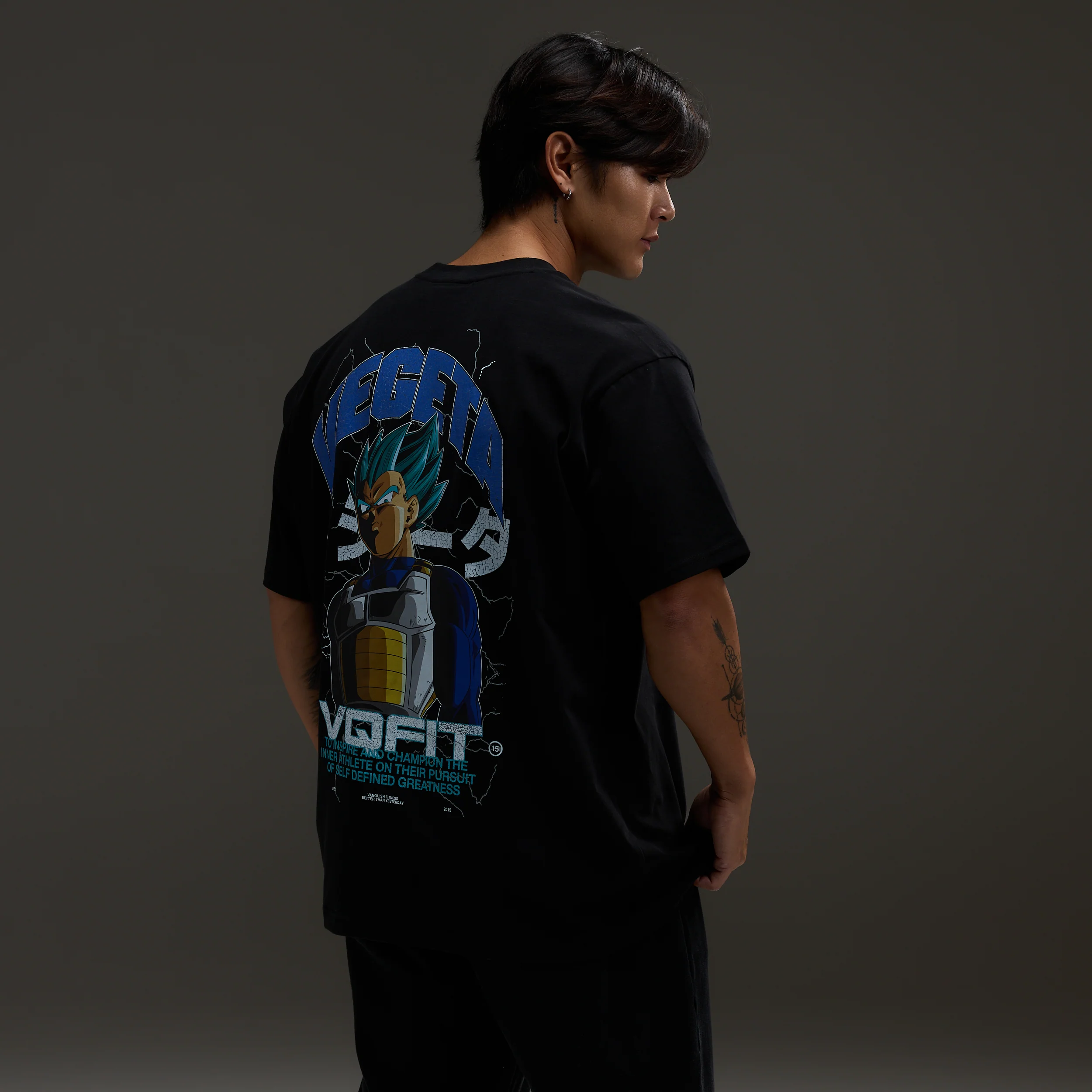 Vanquish DBS Vegeta SSGSS Black Oversized T Shirt - Image 4