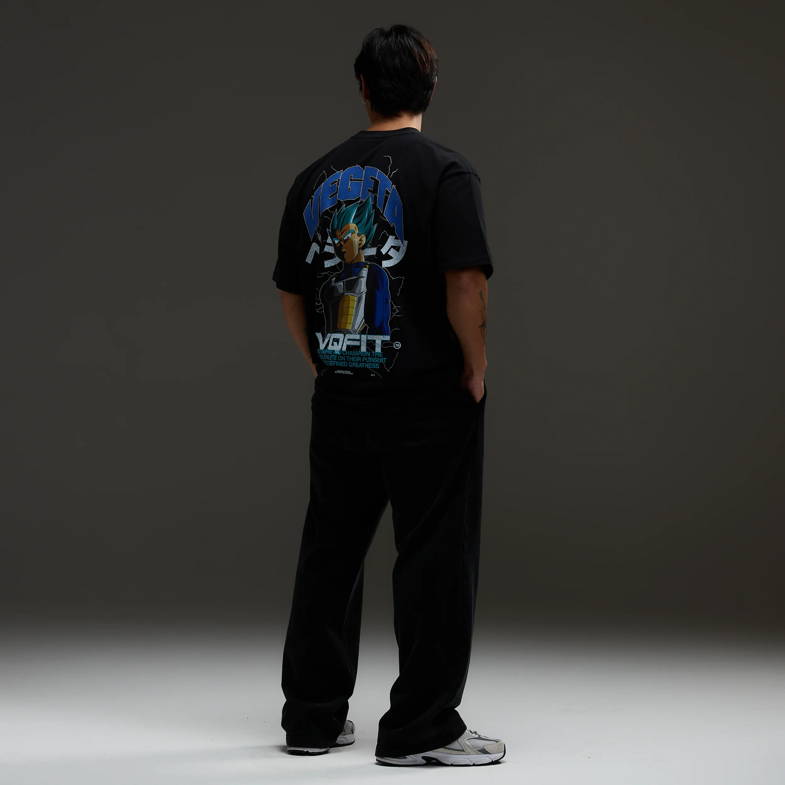 Vanquish DBS Vegeta SSGSS Black Oversized T Shirt - Image 6