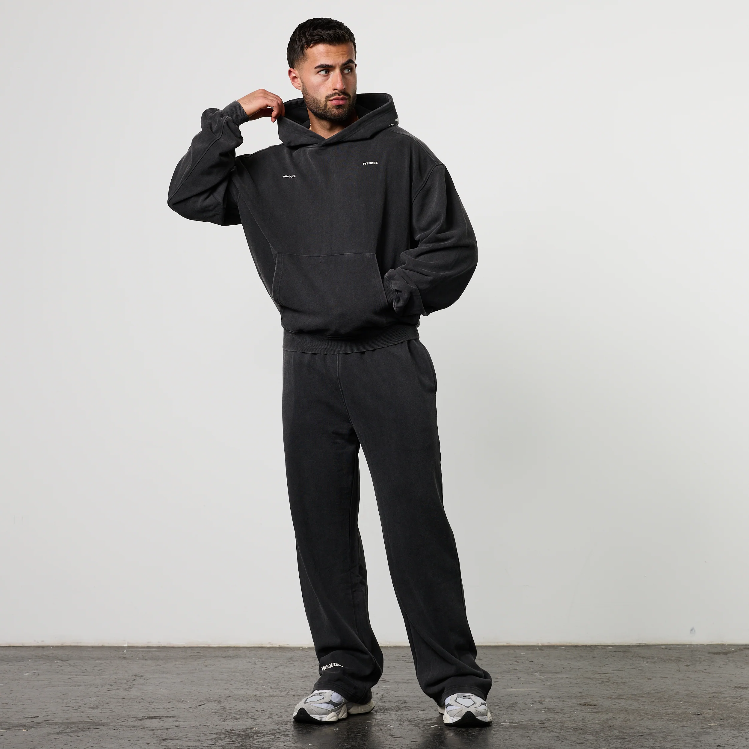 BLACK FORGE WASHED BLACK STRAIGHT LEG SWEATPANTS - Image 4