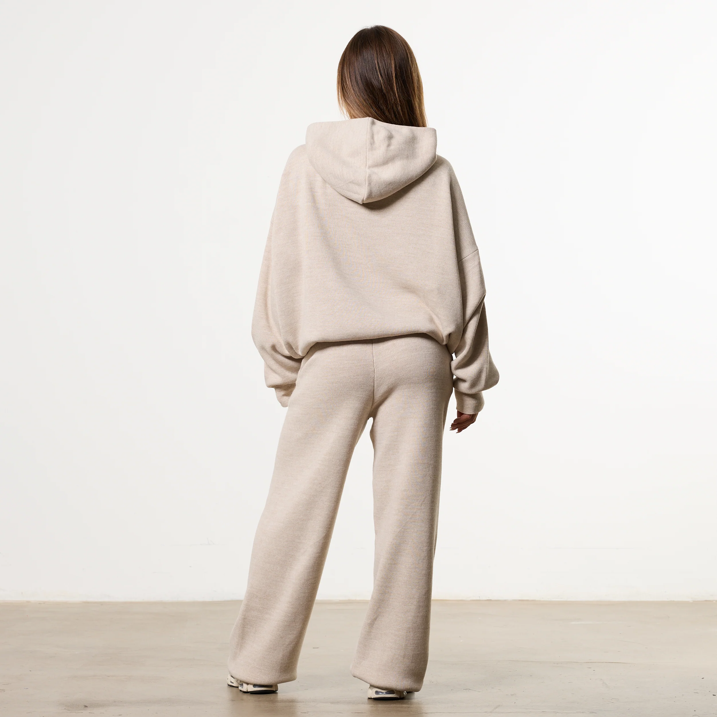 WOMENS EMBROIDERED KNIT OAT STRAIGHT LEG SWEATPANTS - Image 5