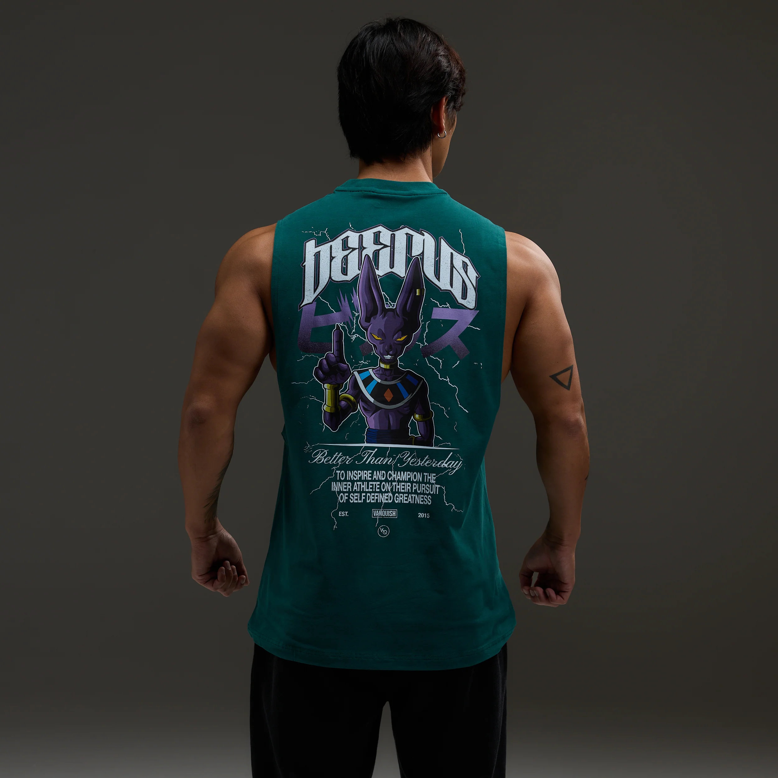 Vanquish DBS Beerus Green Sleeveless T Shirt - Image 4