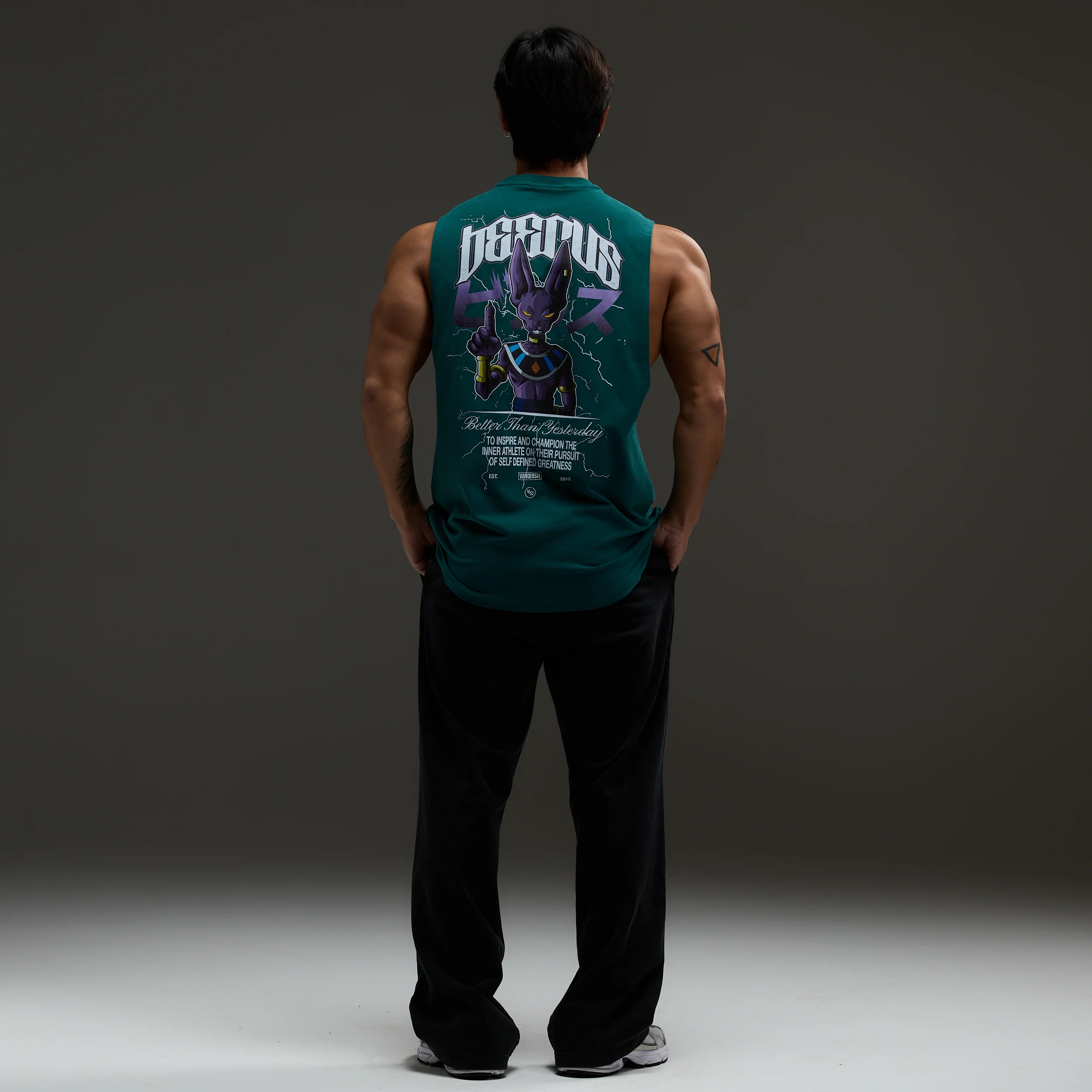 Vanquish DBS Beerus Green Sleeveless T Shirt - Image 6