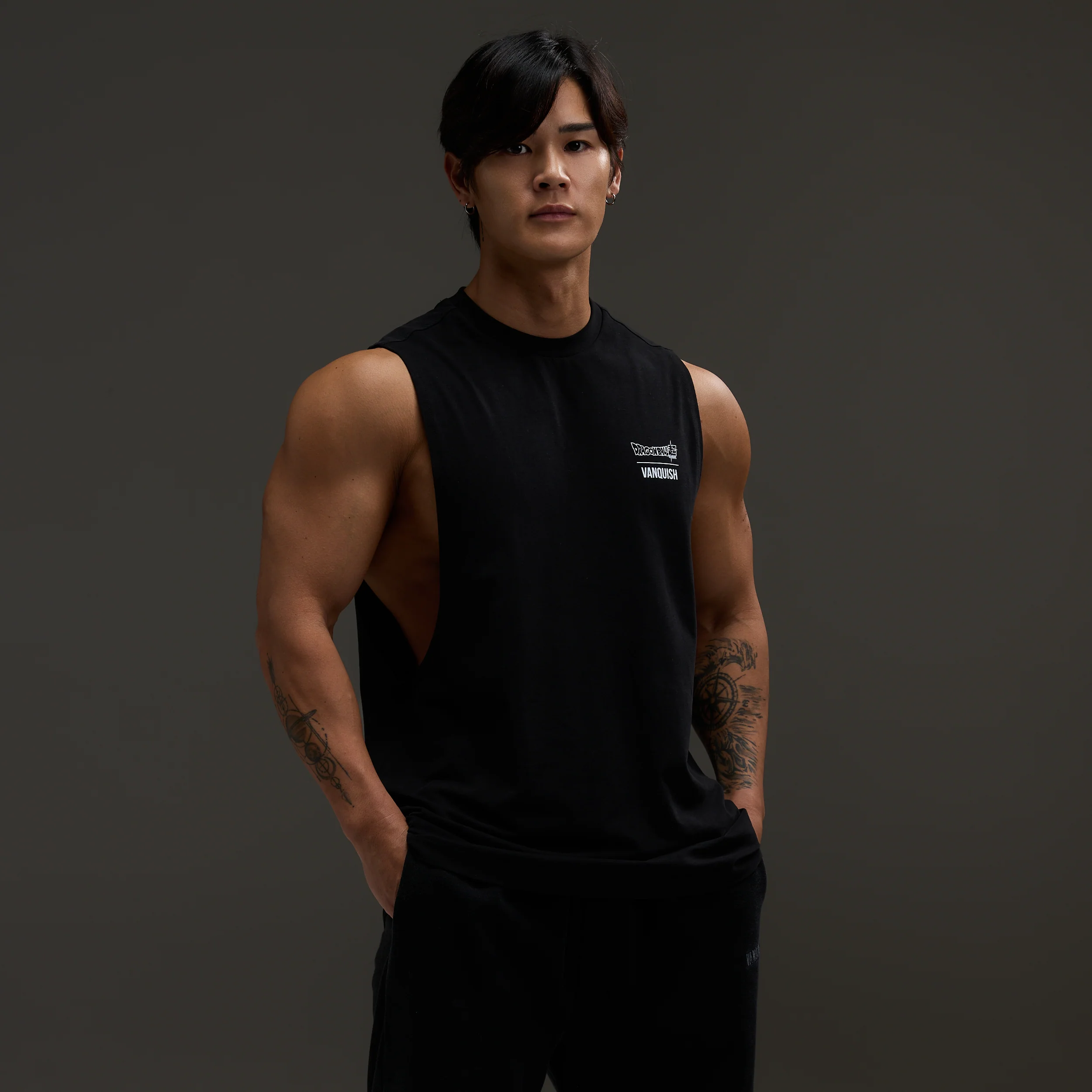 Vanquish DBS Goku SSGSS Black Oversized Sleeveless T Shirt - Image 2