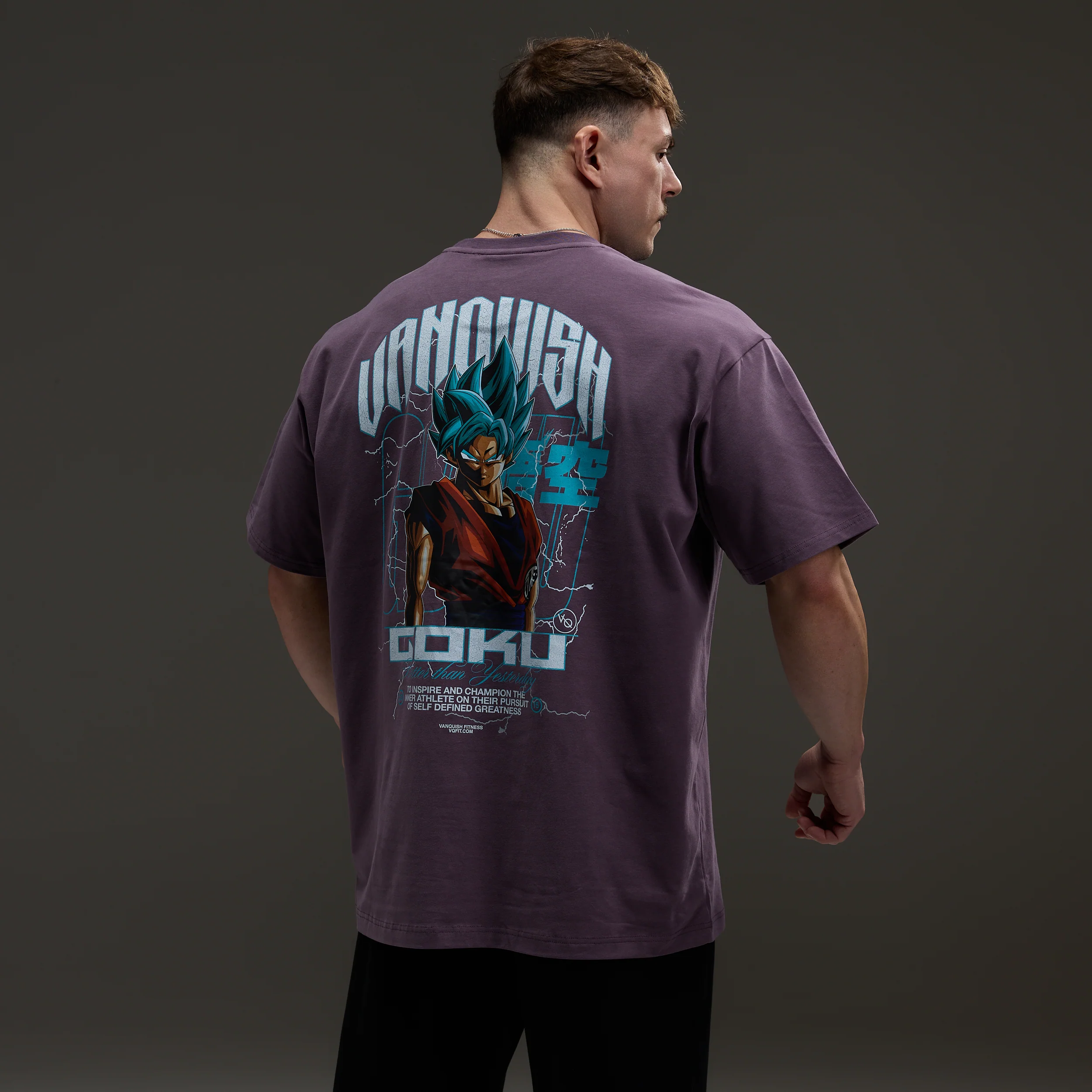Vanquish DBS Goku SSGSS Nightshade Oversized T Shirt - Image 4