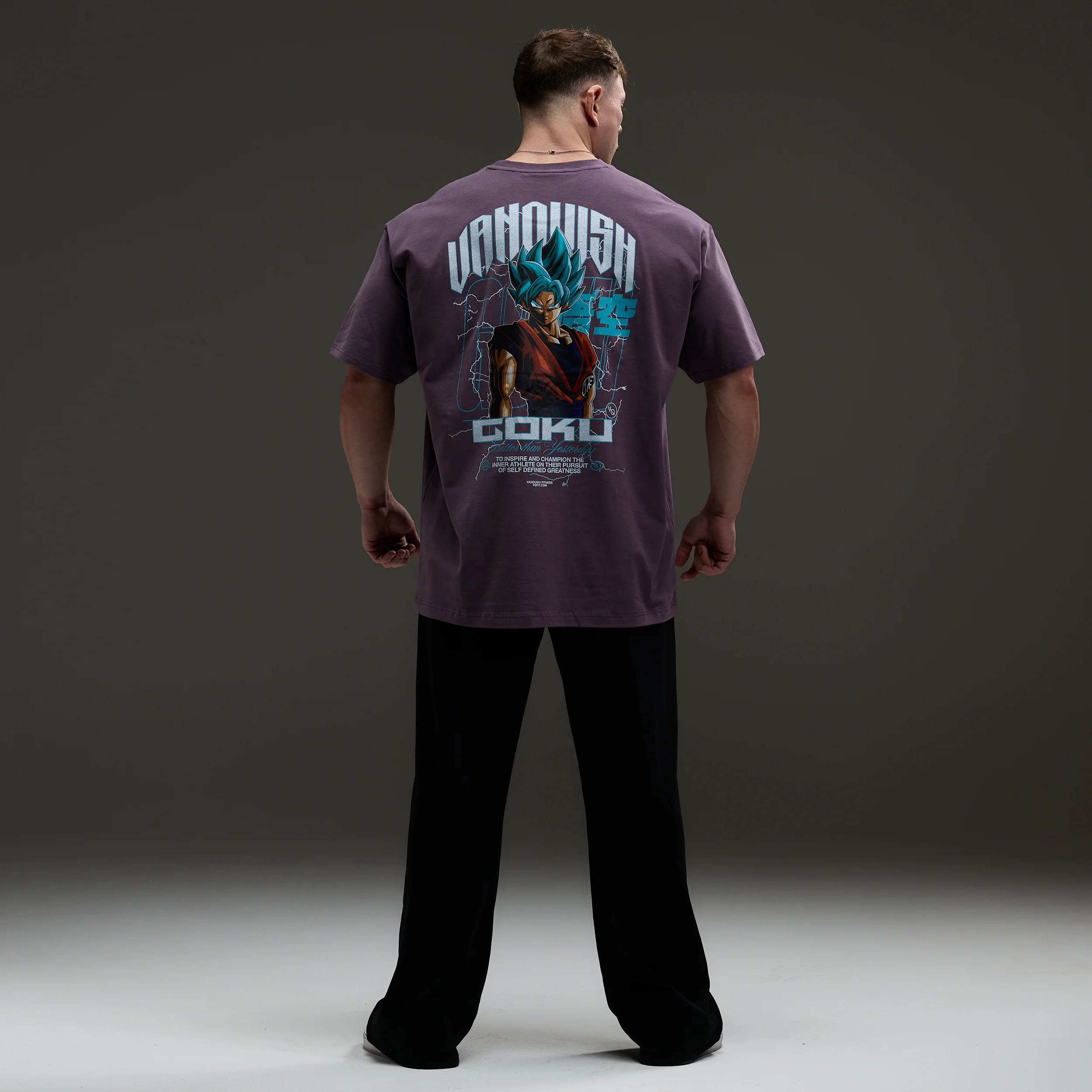 Vanquish DBS Goku SSGSS Nightshade Oversized T Shirt - Image 6