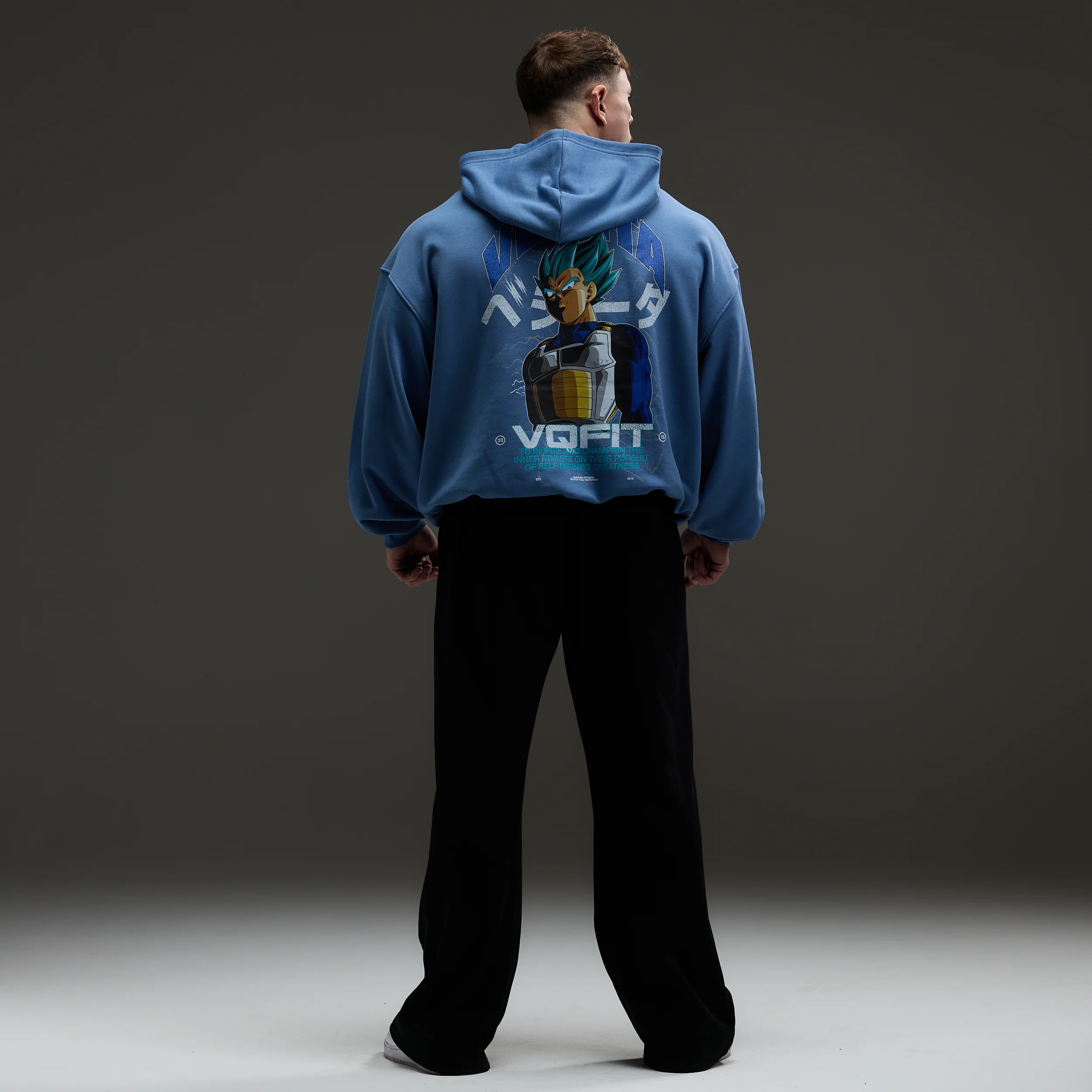 Vanquish DBS Vegeta SSGSS Blue Oversized Hoodie - Image 6