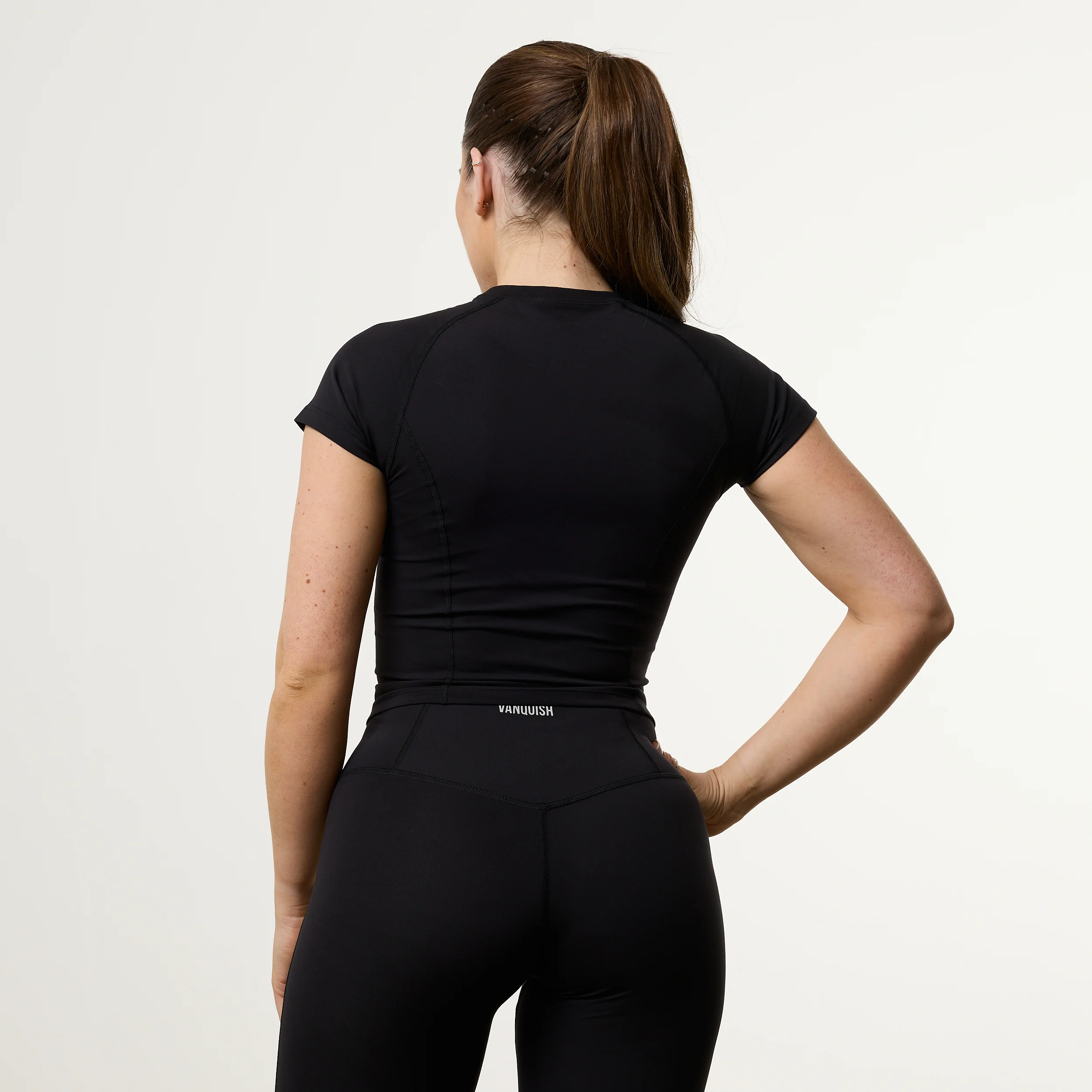 Enhance V2 Black Cap Sleeve T-shirt - Image 3