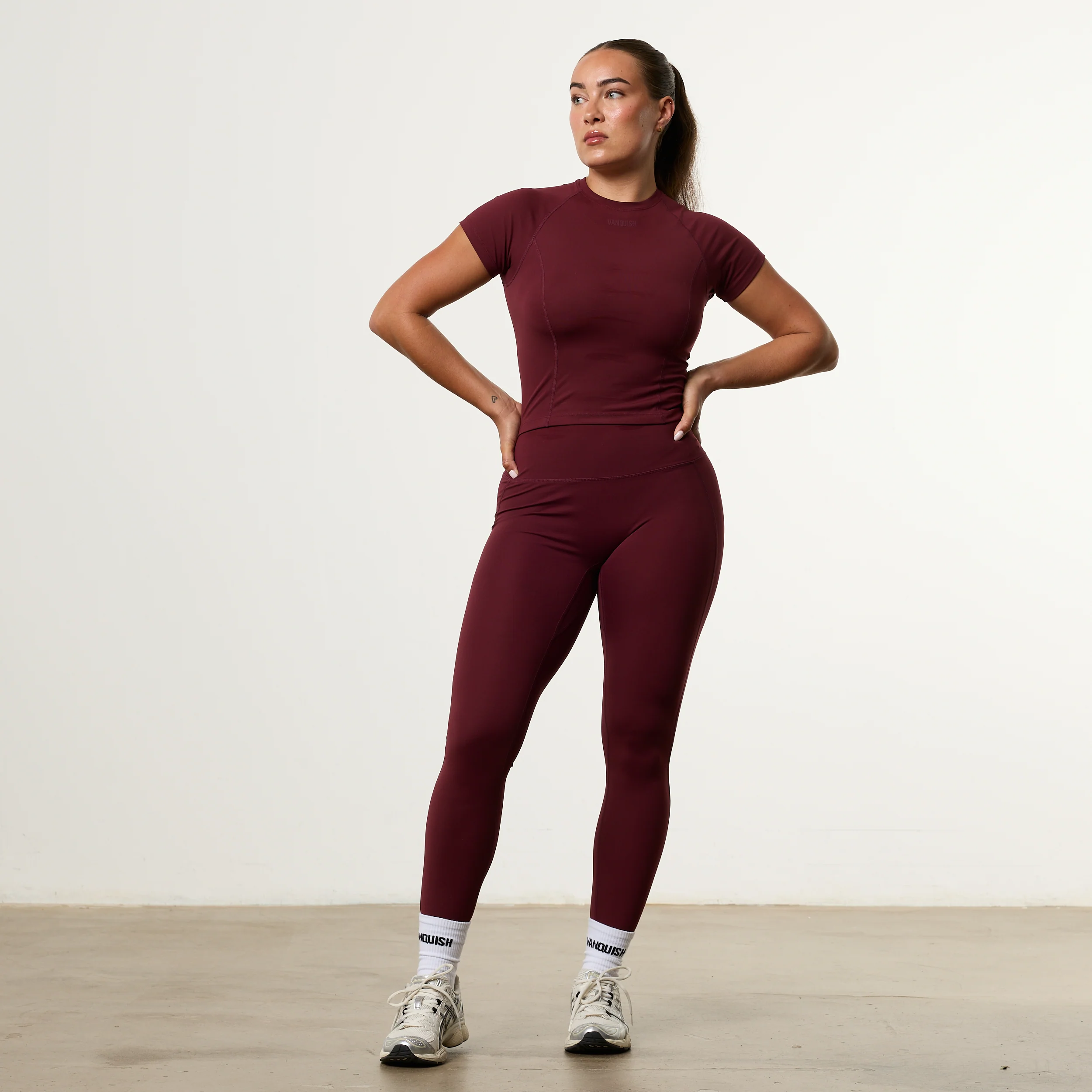 Enhance V2 Petite Liquor Red Sculpting Leggings - Image 4