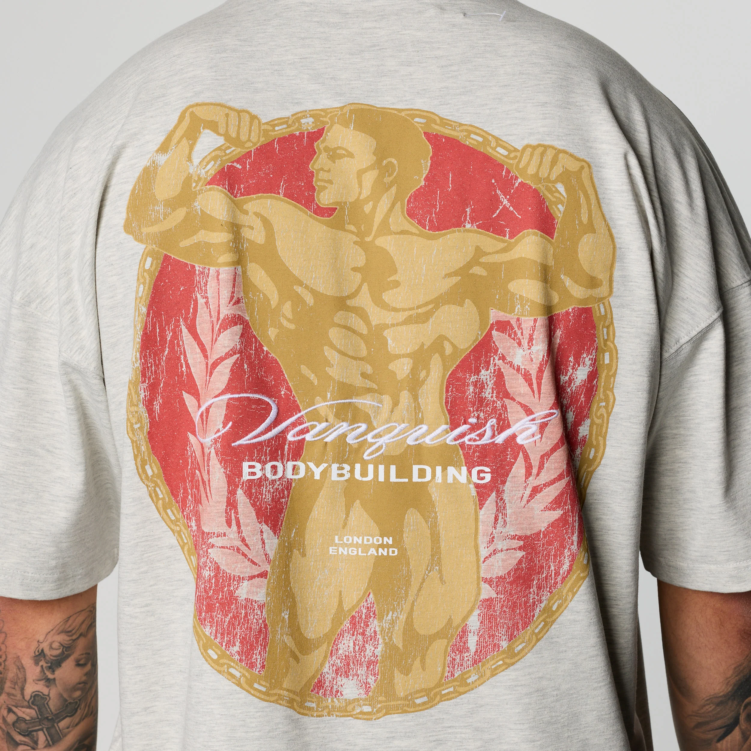 GOLDEN BOY ASH GREY BOXY OVERSIZED T SHIRT - Image 4