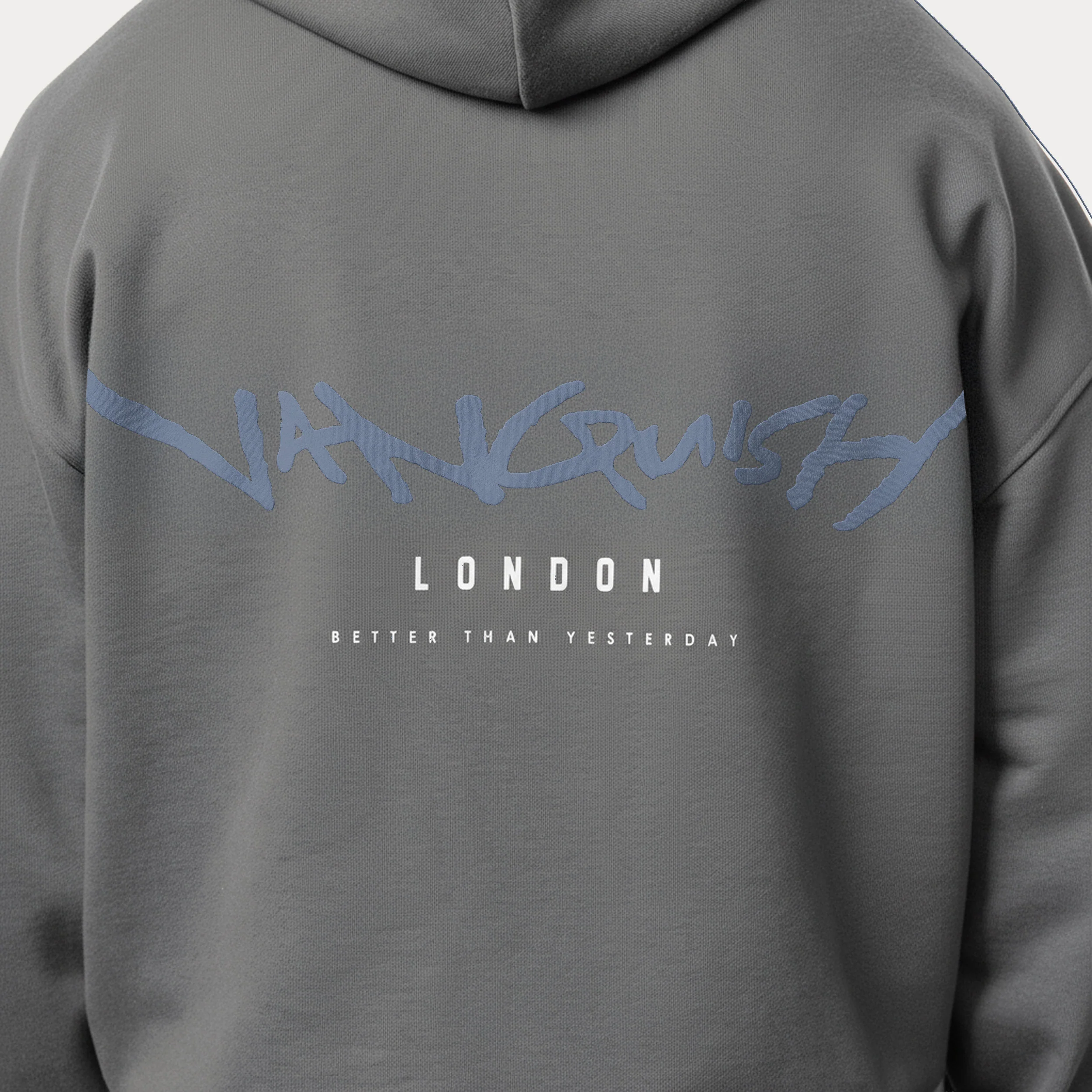 GRAFFITI GREY OVERSIZED HOODIE - Image 4