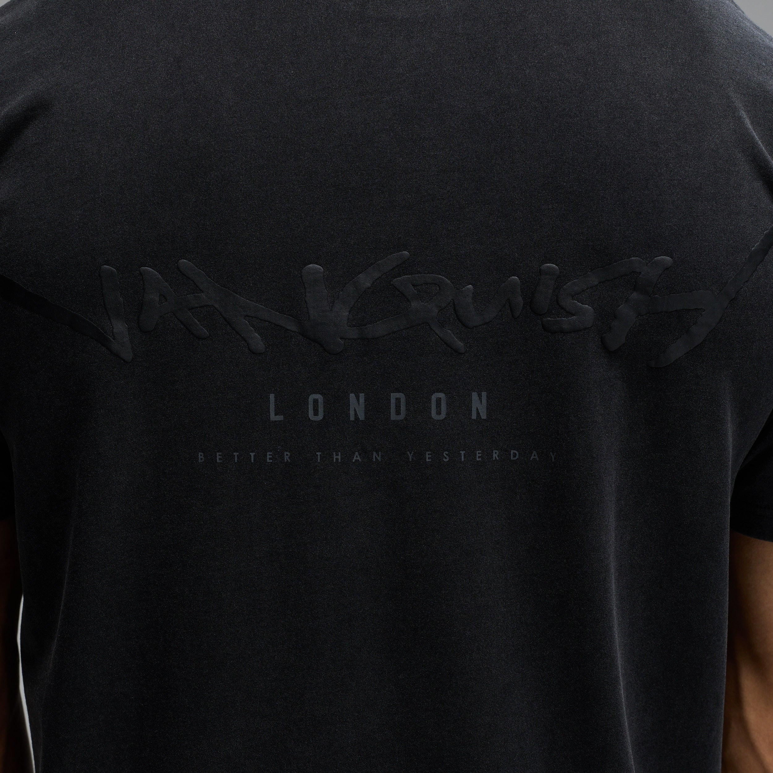 GRAFFITI WASHED BLACK OVERSIZED T SHIRT - Image 3