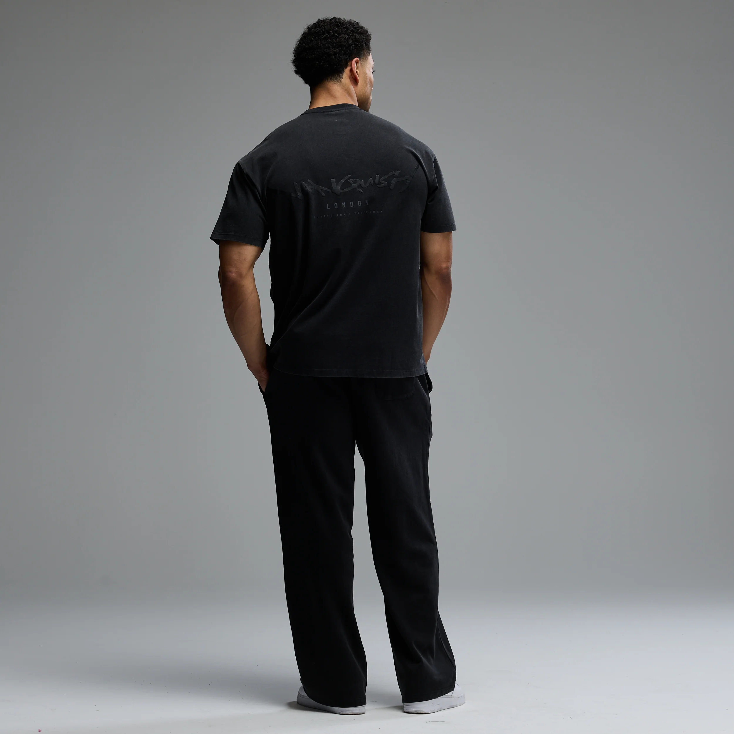 GRAFFITI WASHED BLACK OVERSIZED T SHIRT - Image 6