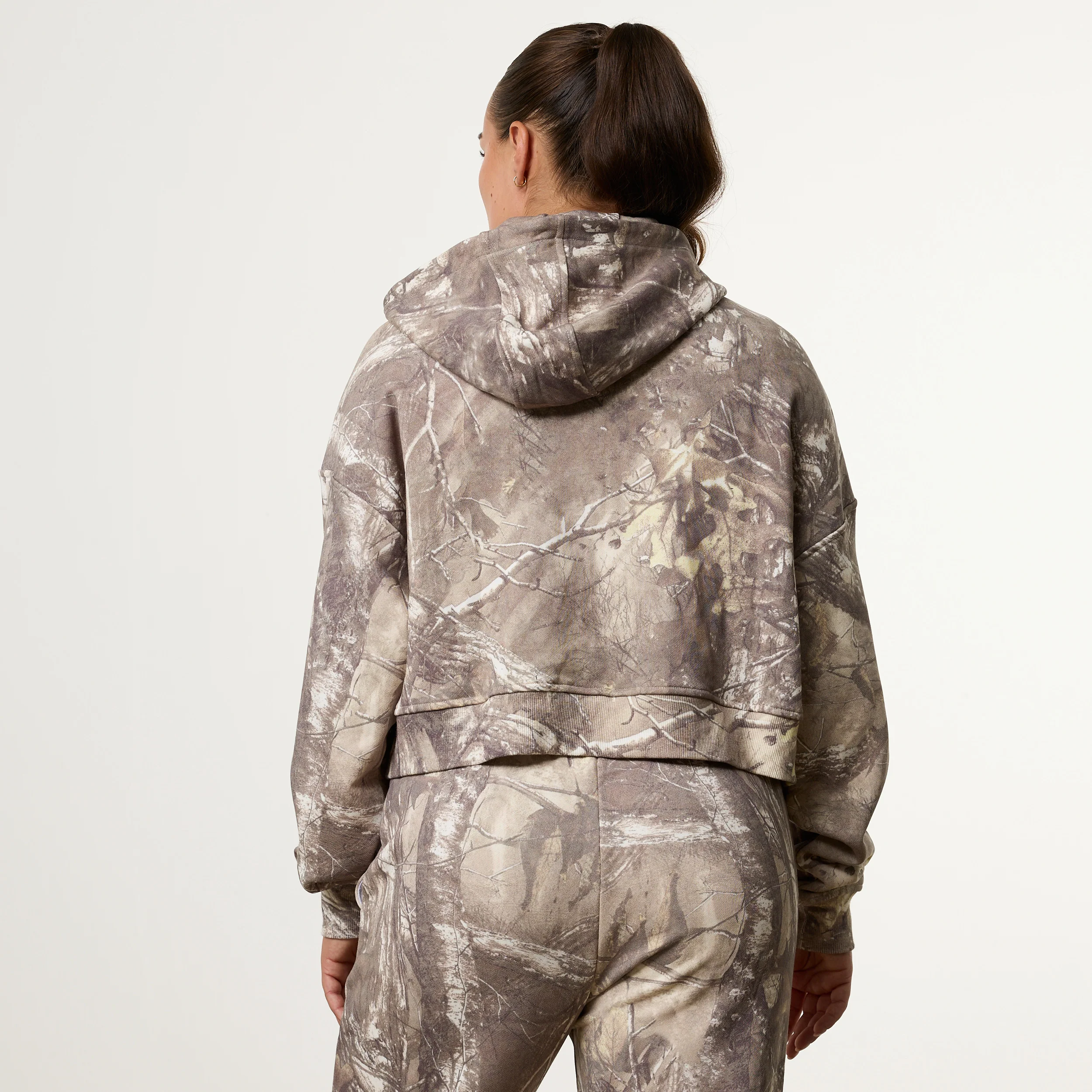 WOMENS CAMO OVERSIZED CROPPED HOODIE - Image 2