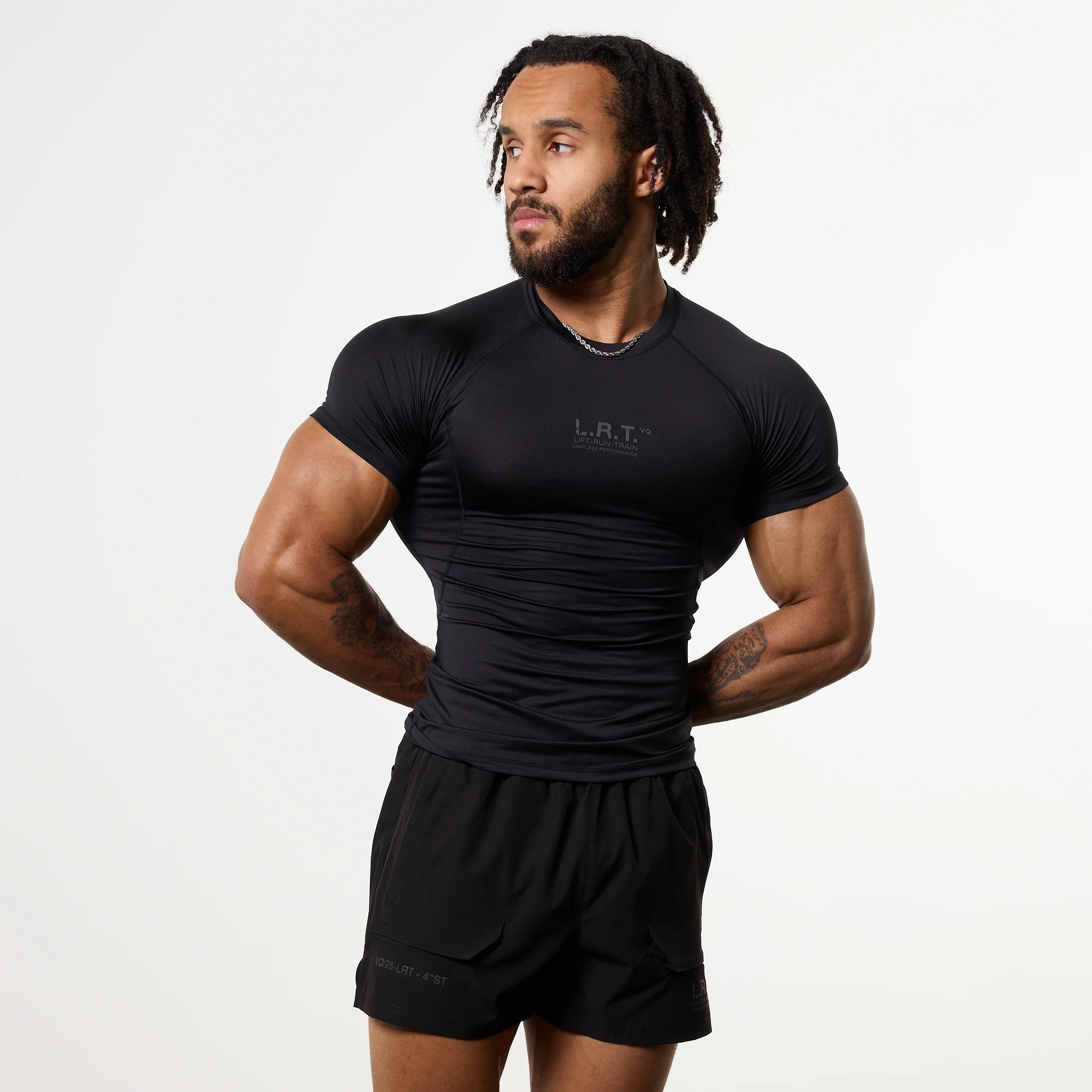 LRT Black Performance Short Sleeve Base Layer Top - Image 5