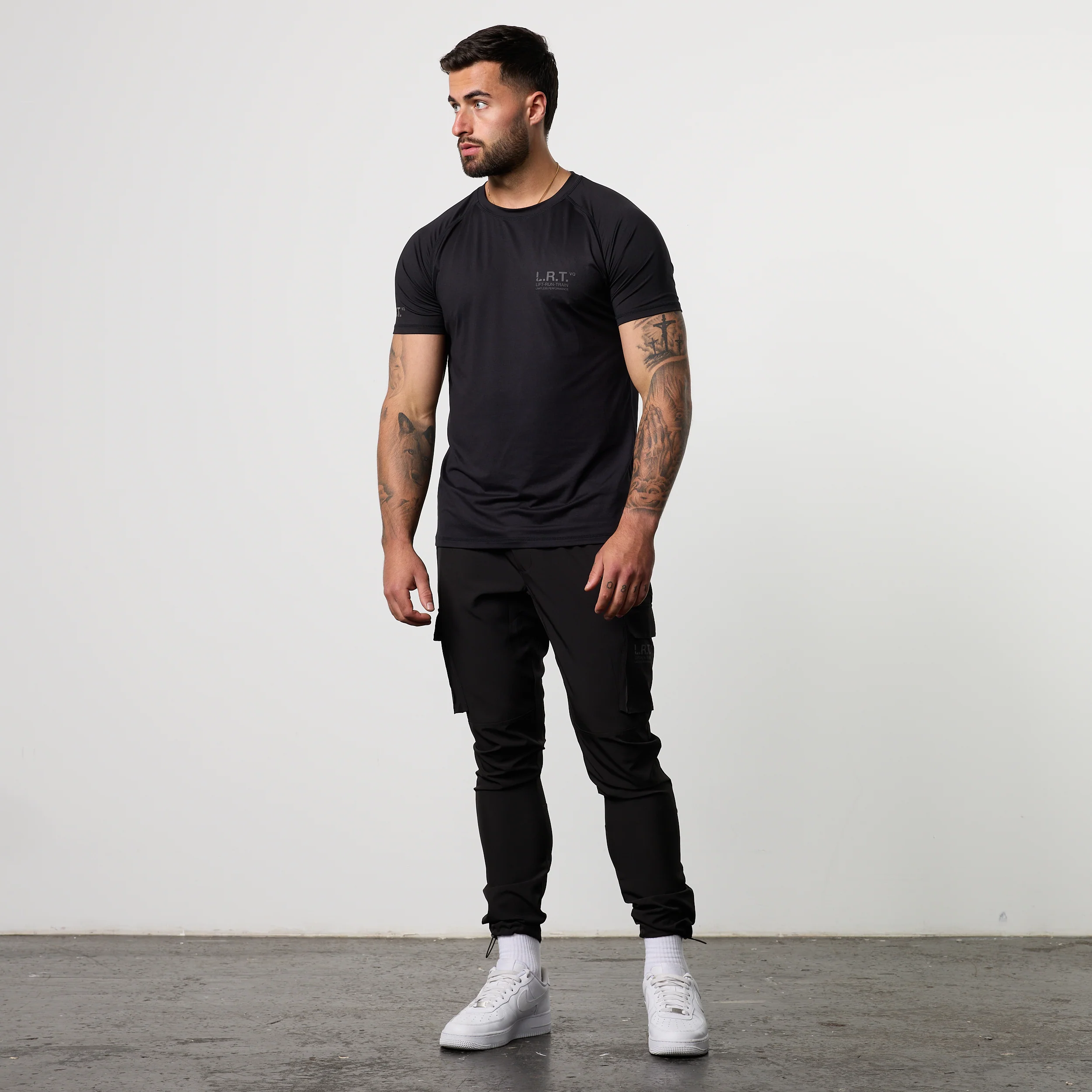 LRT Black Performance Tapered Cargo Pants - Image 2