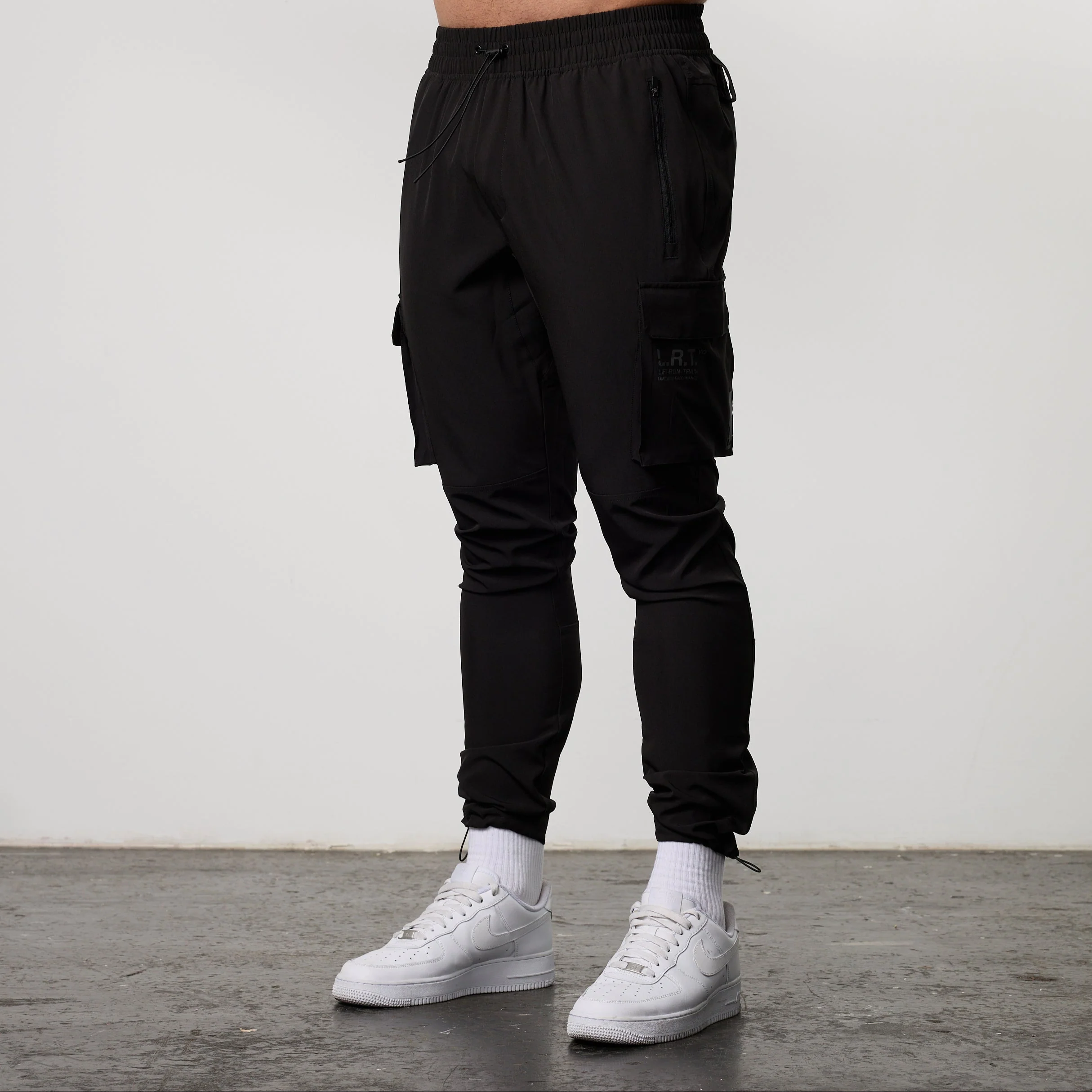 LRT Black Performance Tapered Cargo Pants - Image 4