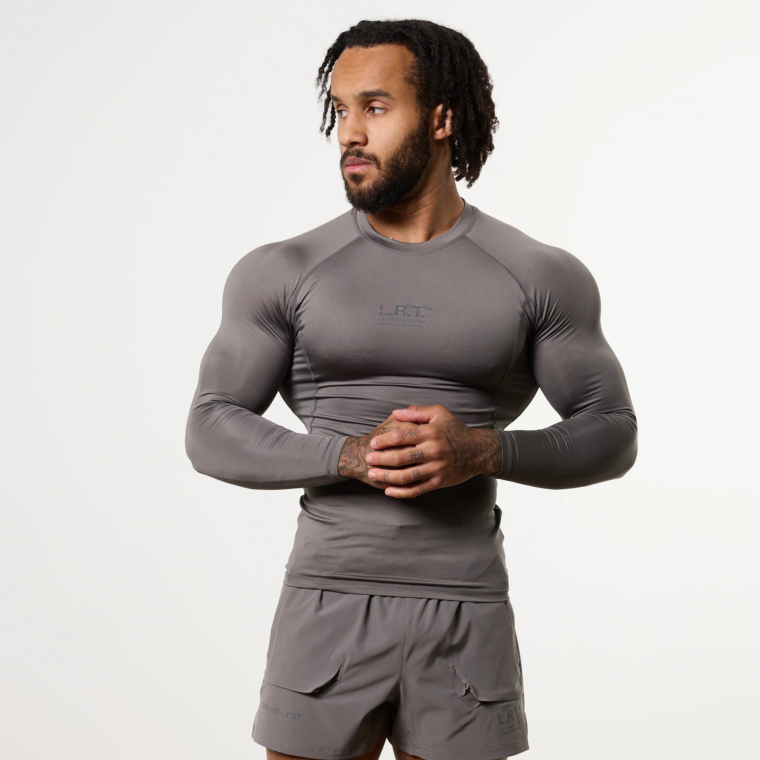 LRT Grey Performance Long Sleeve Base Layer Top - Image 5