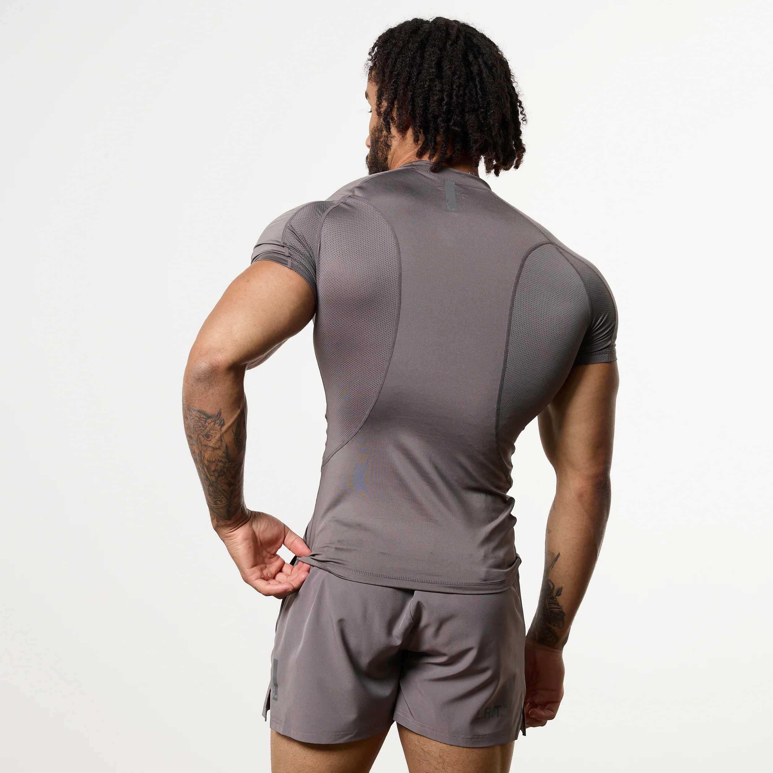 LRT Grey Performance Short Sleeve Base Layer Top - Image 2
