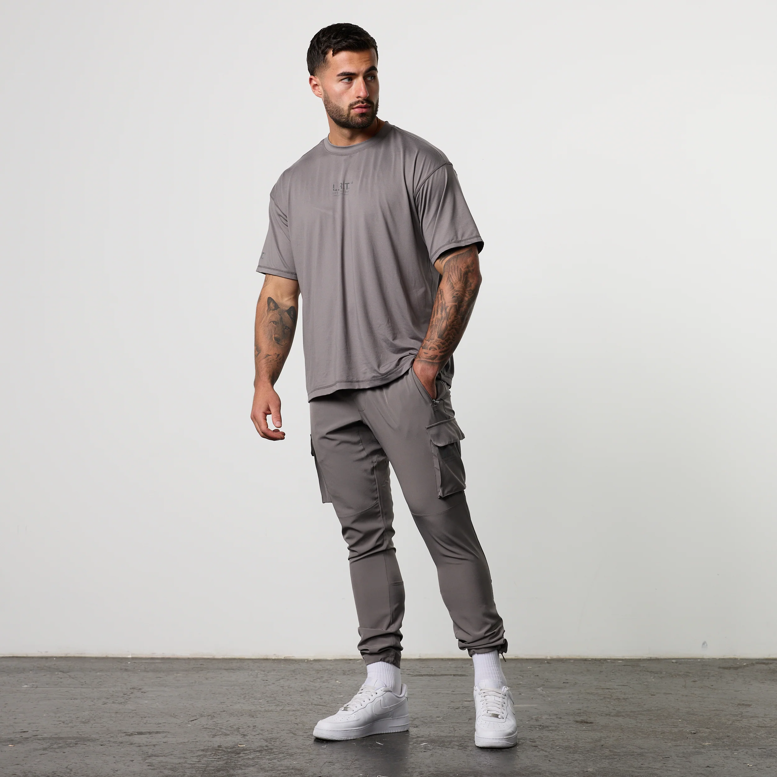 LRT Grey Performance Tapered Cargo Pants - Image 2