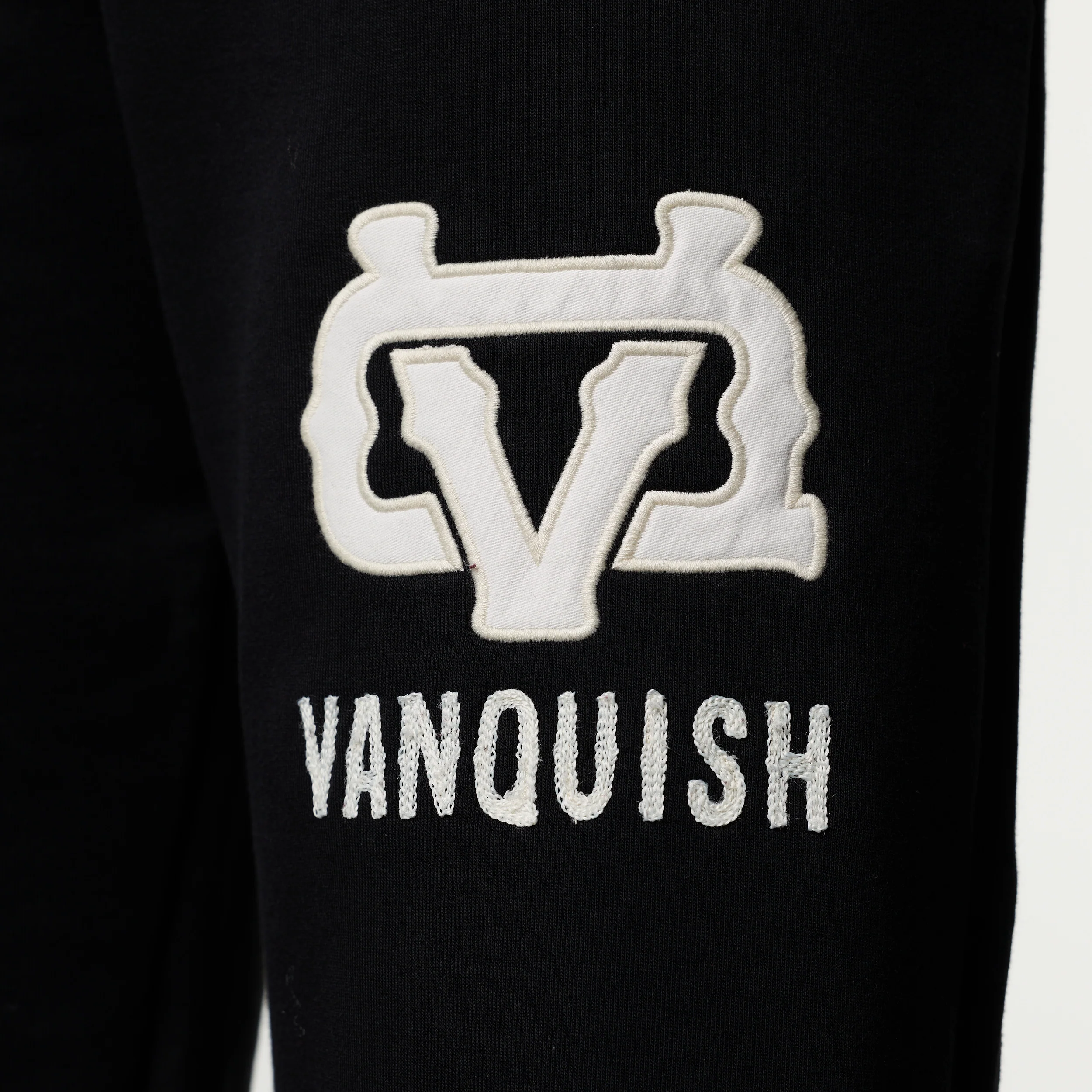 MONOGRAM BLACK STRAIGHT LEG SWEATPANTS - Image 3