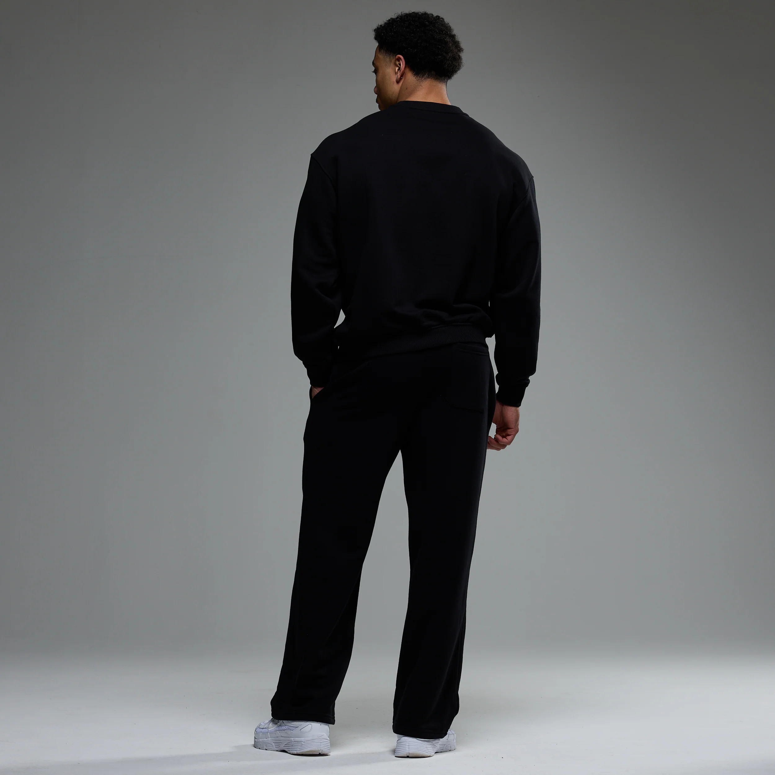 MONOGRAM BLACK STRAIGHT LEG SWEATPANTS - Image 5