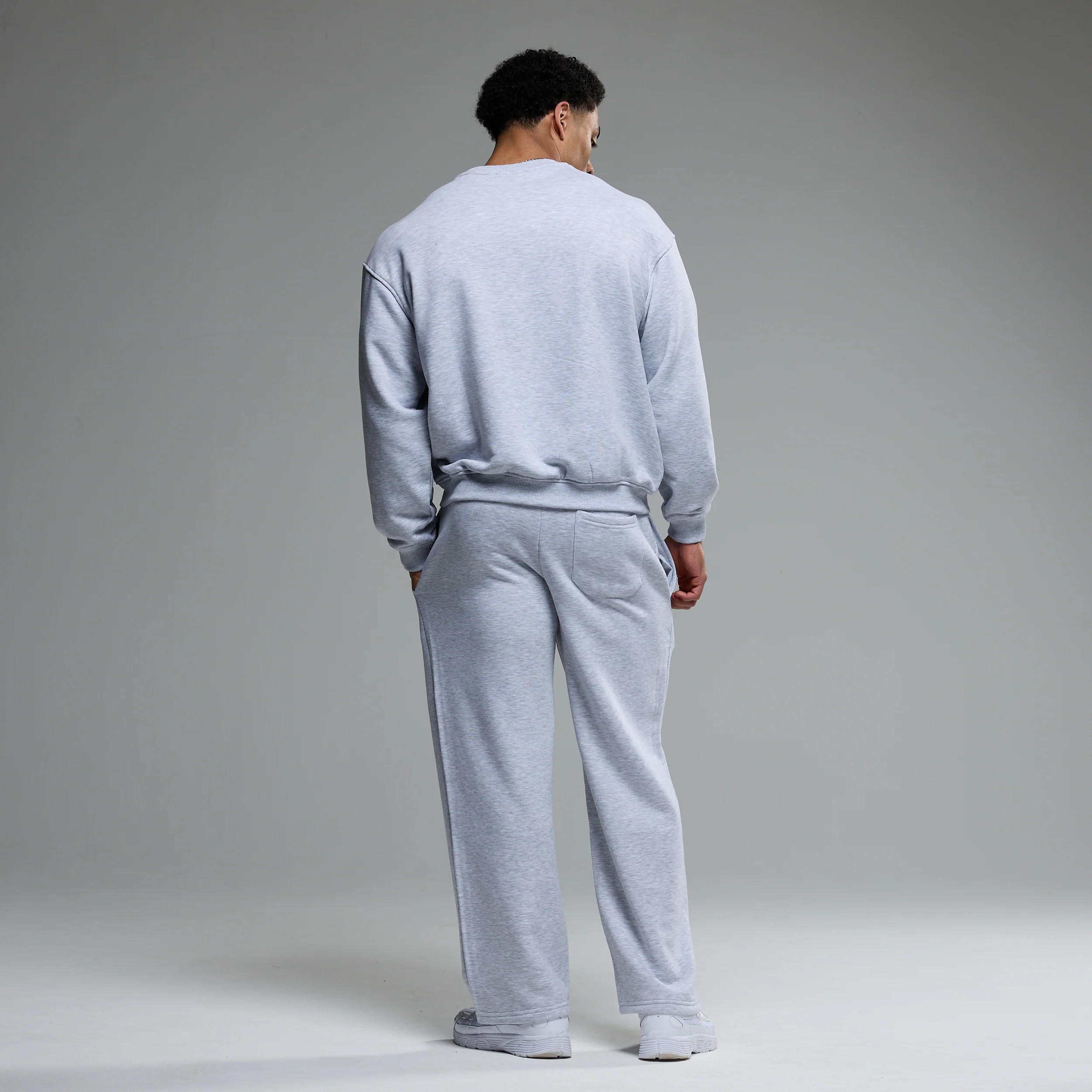 MONOGRAM GREY STRAIGHT LEG SWEATPANTS - Image 5