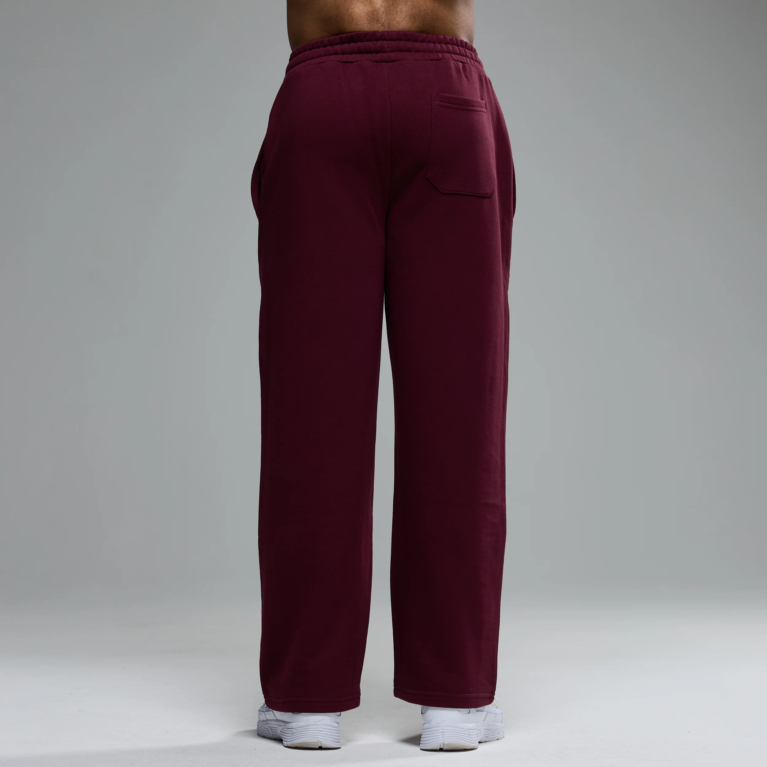 MONOGRAM OXBLOOD RED STRAIGHT LEG SWEATPANTS - Image 2