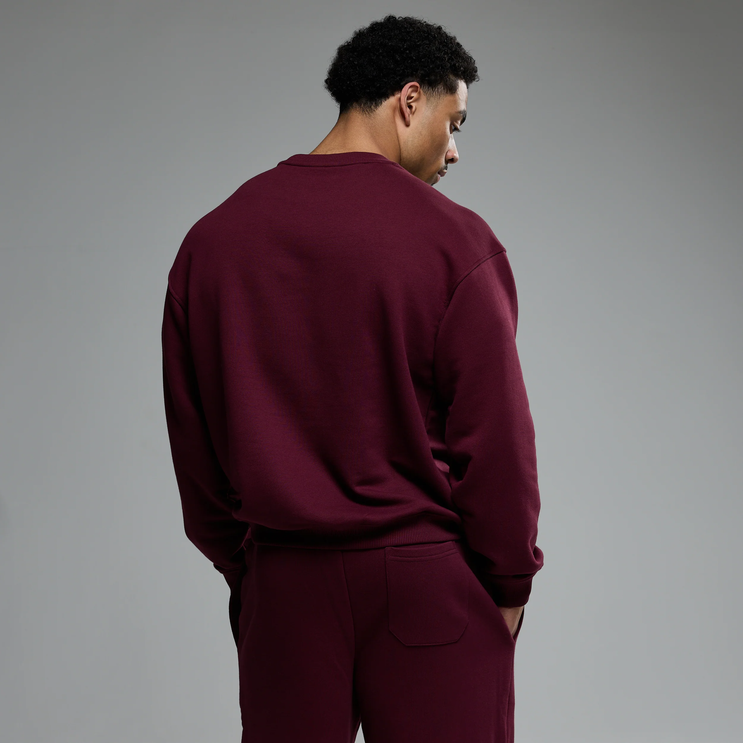 MONOGRAM OXBLOOD RED SWEATSHIRT - Image 2