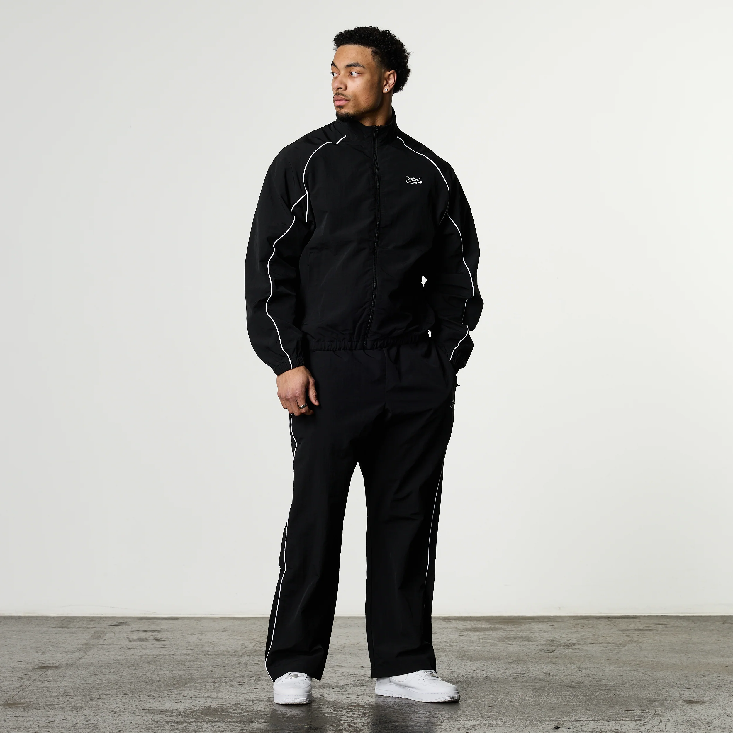NYLON BLACK TRACK JACKET - Image 6