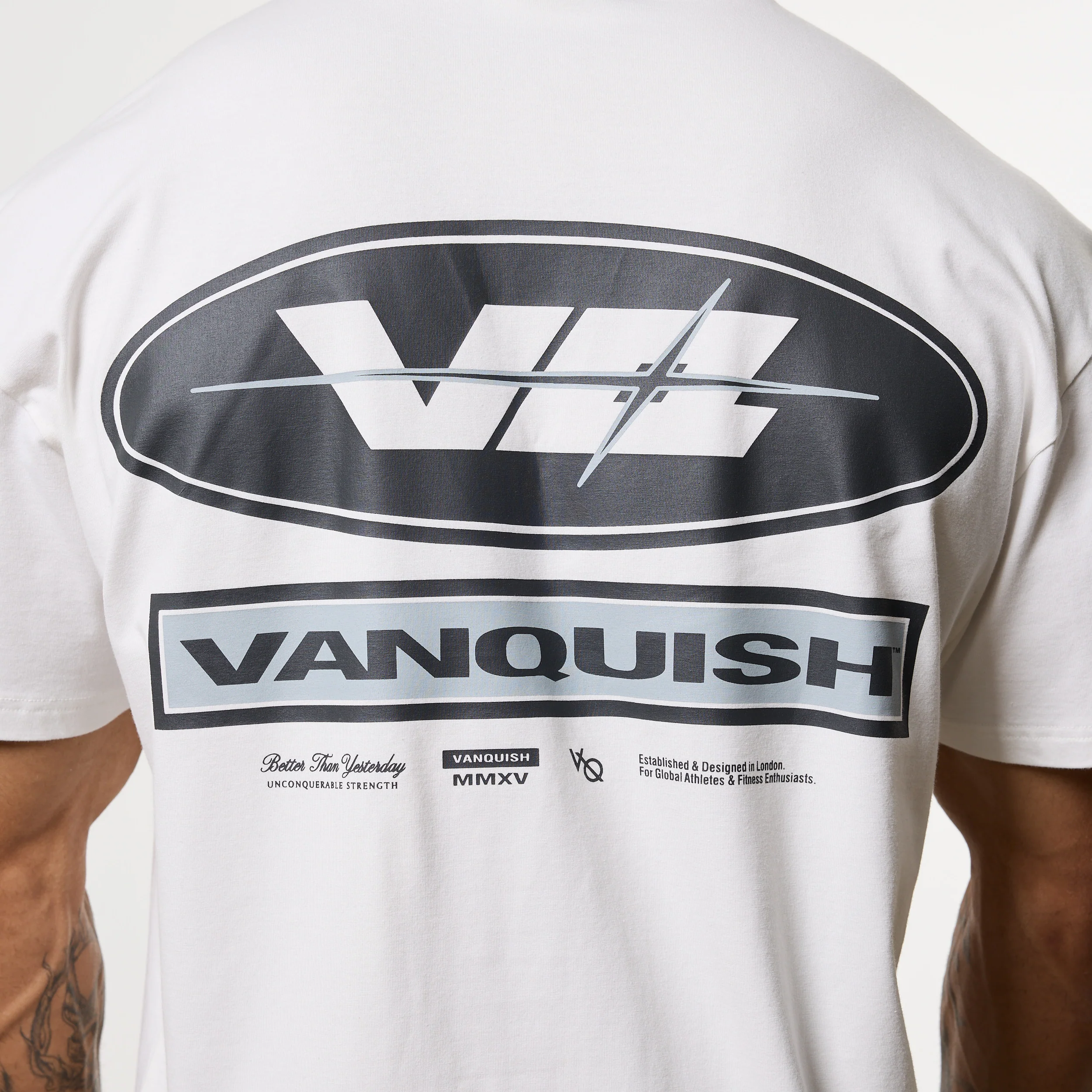 POWERLINE WHITE OVERSIZED T-SHIRT - Image 3