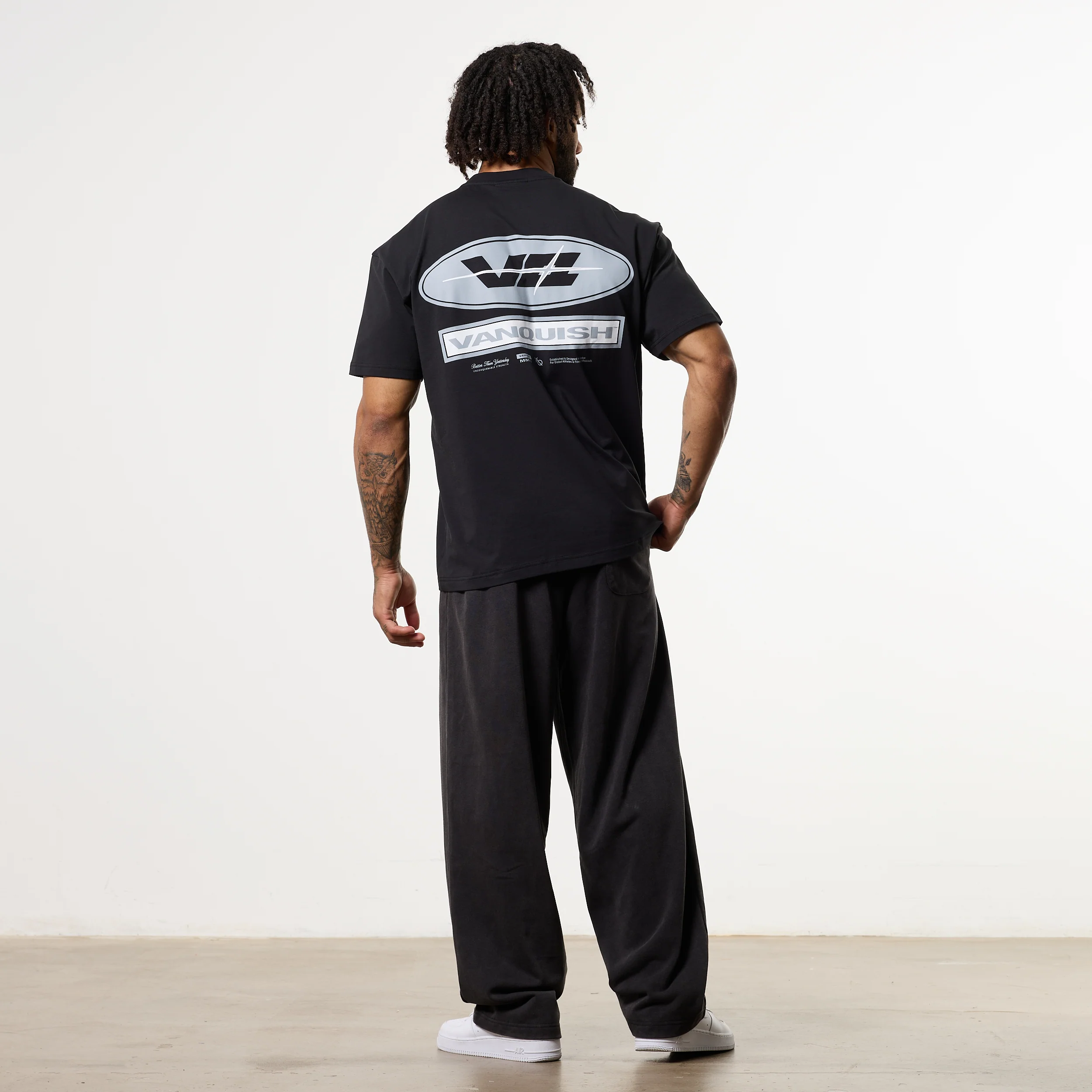 POWERLINE BLACK OVERSIZED T-SHIRT - Image 5
