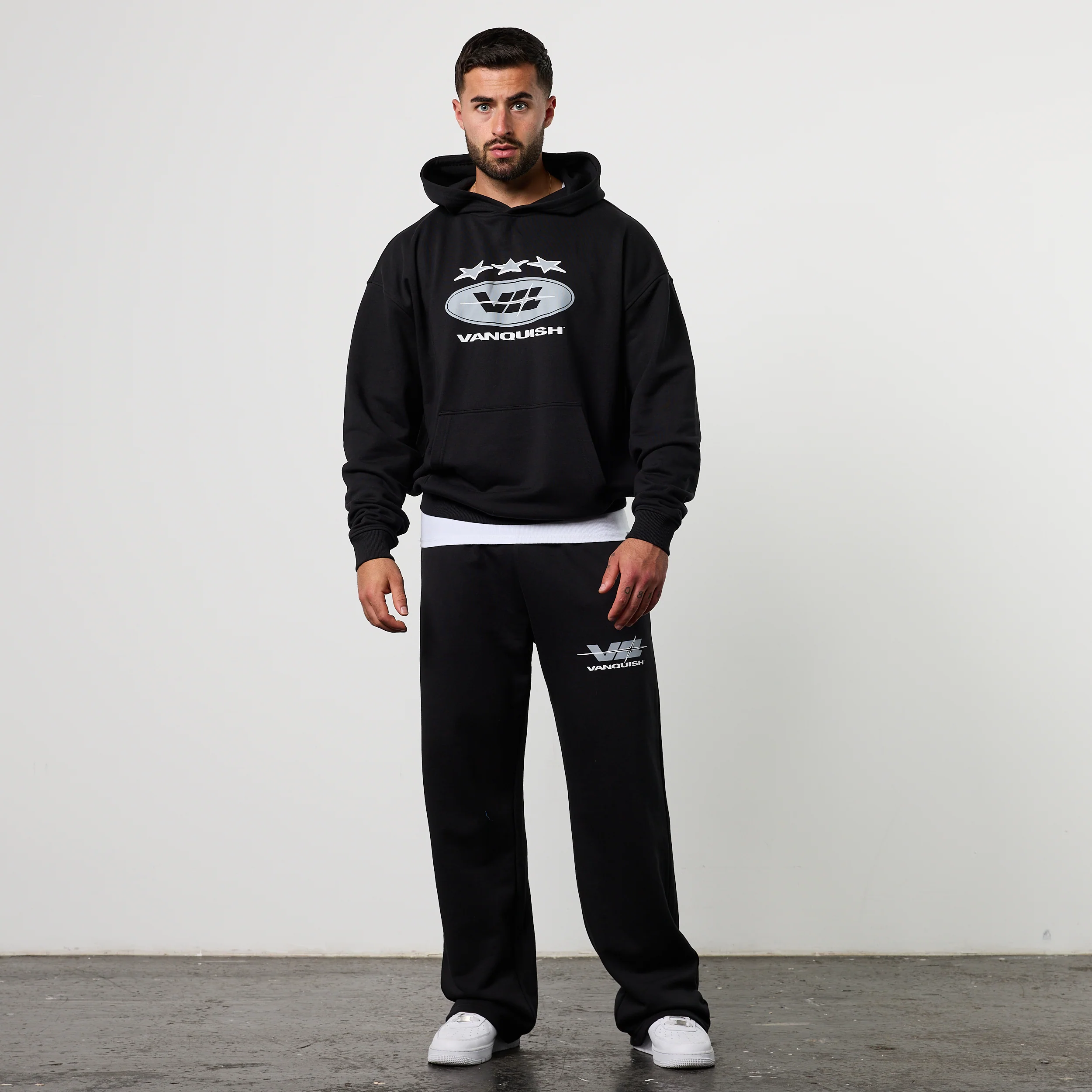 POWERLINE BLACK STRAIGHT LEG SWEAT PANTS - Image 4