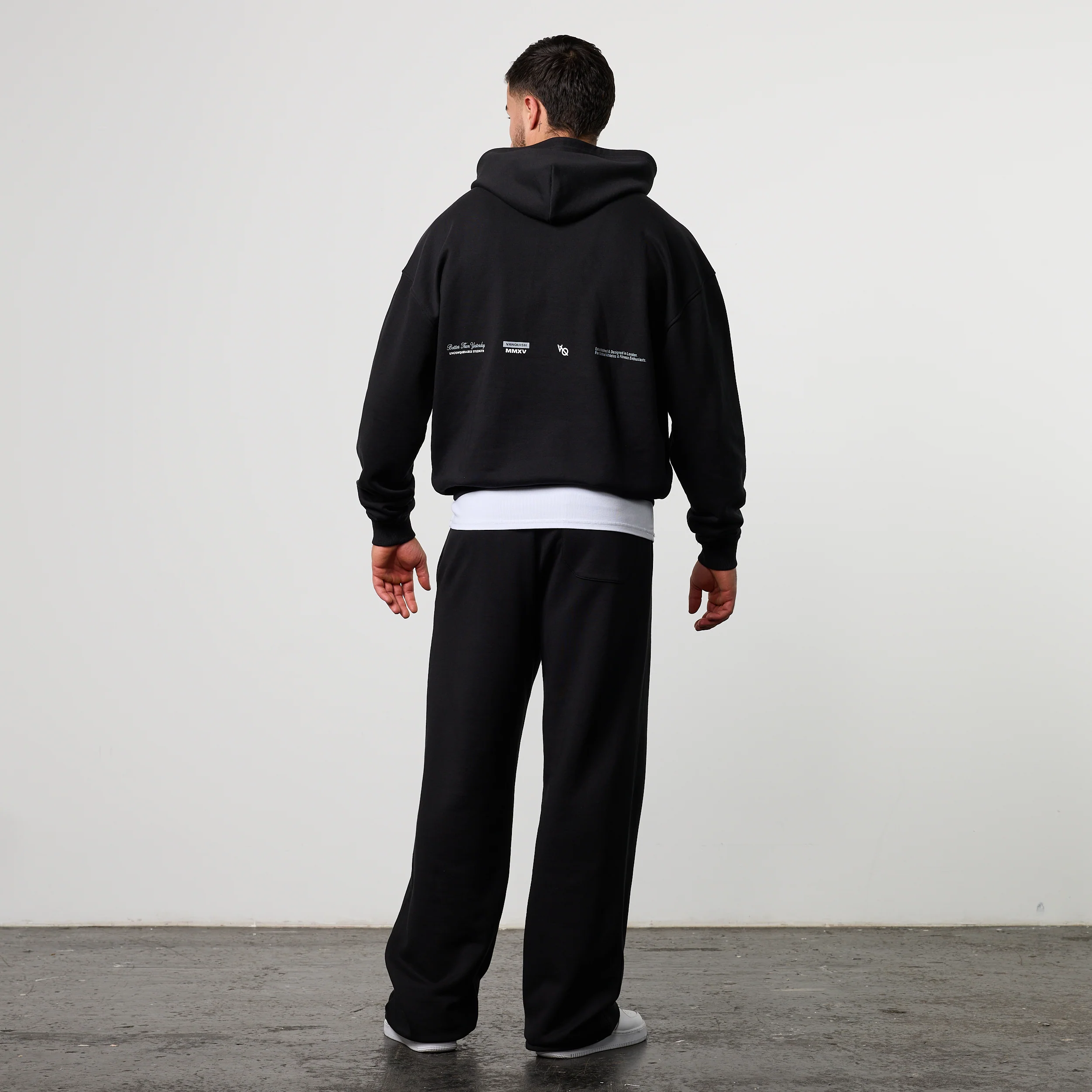 POWERLINE BLACK STRAIGHT LEG SWEAT PANTS - Image 5