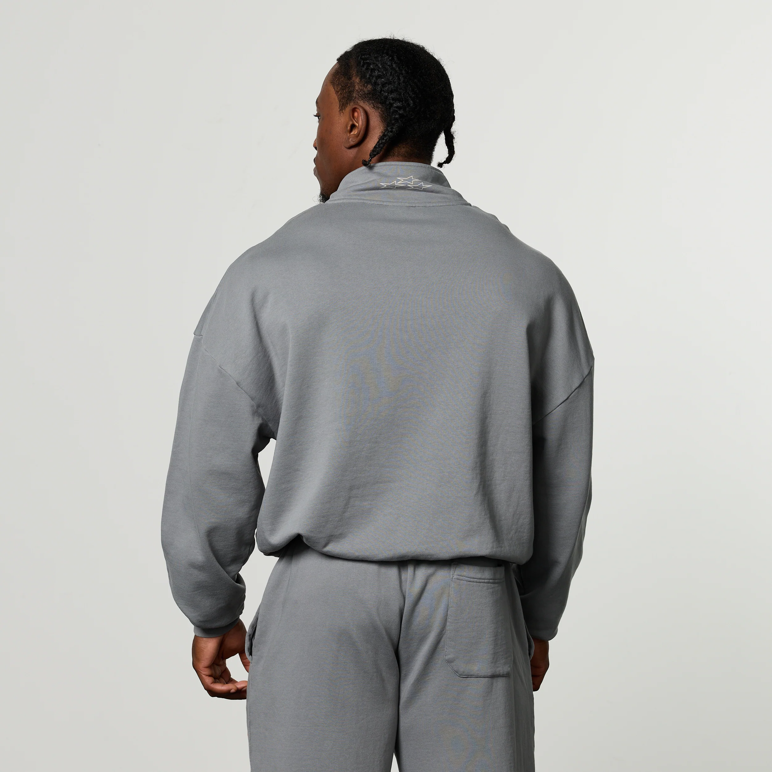 QUICKSTRIKE SLATE OVERSIZED 1/4 ZIP SWEATER - Image 2