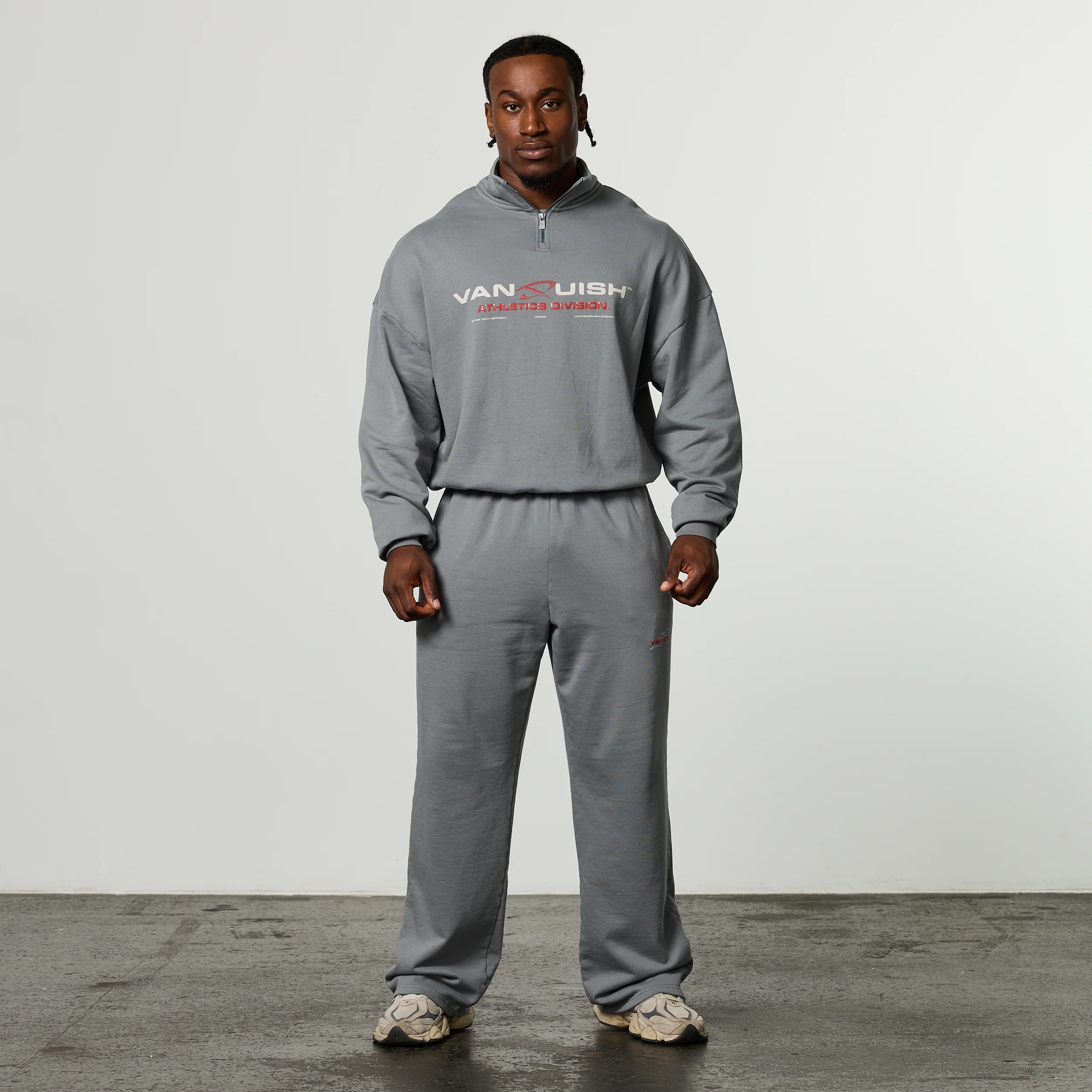 QUICKSTRIKE SLATE OVERSIZED 1/4 ZIP SWEATER - Image 5