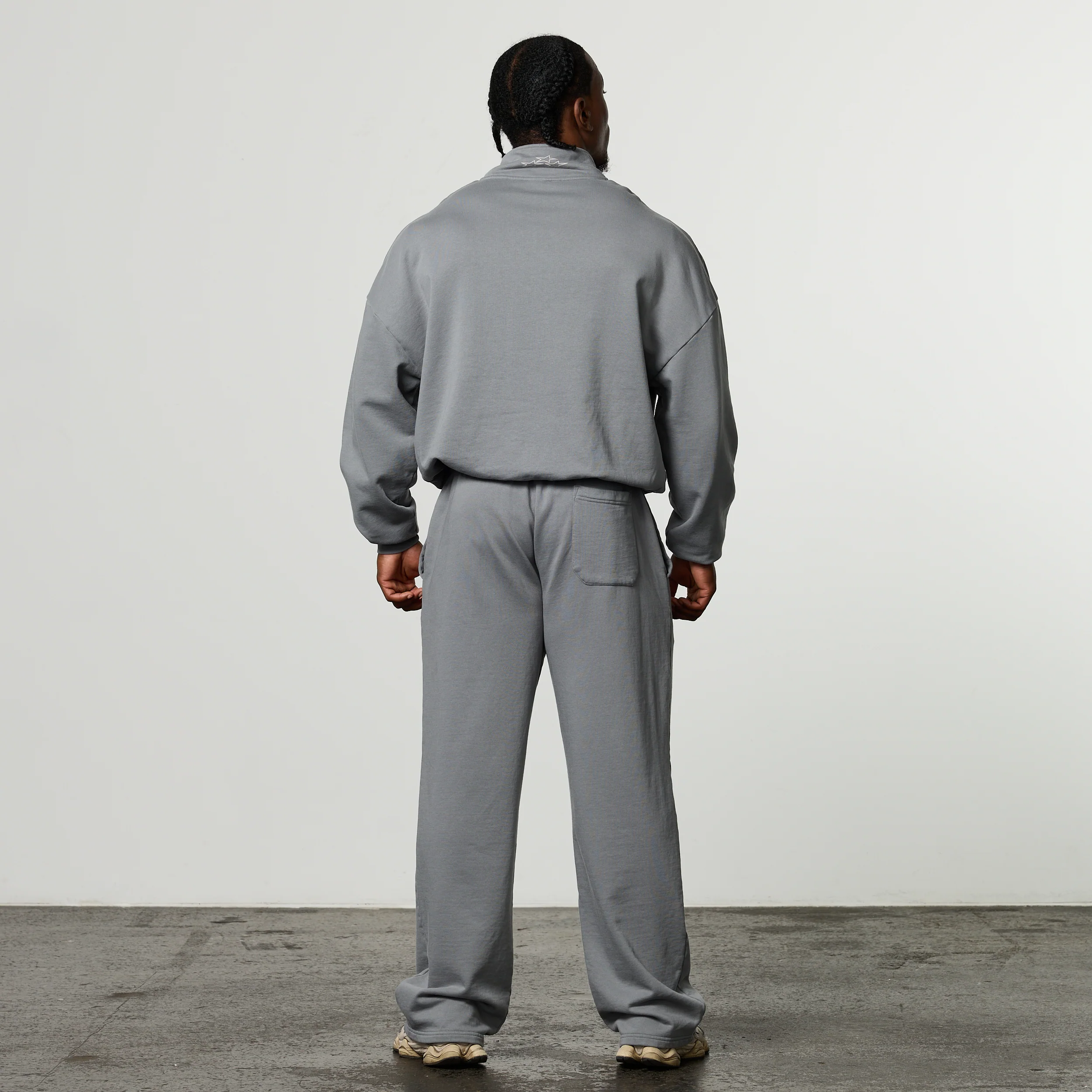 QUICKSTRIKE SLATE OVERSIZED 1/4 ZIP SWEATER - Image 6