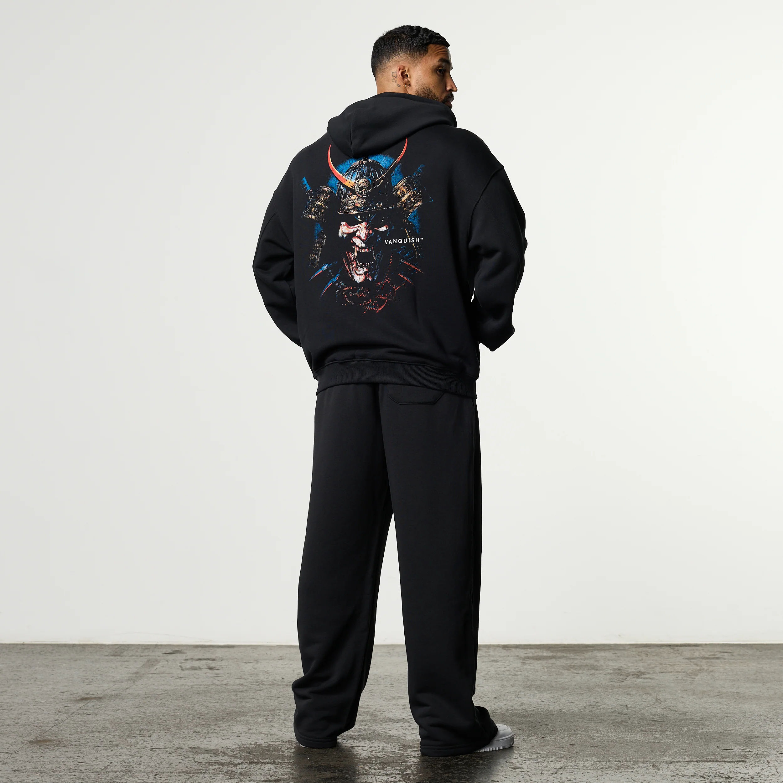 SHINTO GODS RONIN BLACK OVERSIZED HOODIE - Image 6